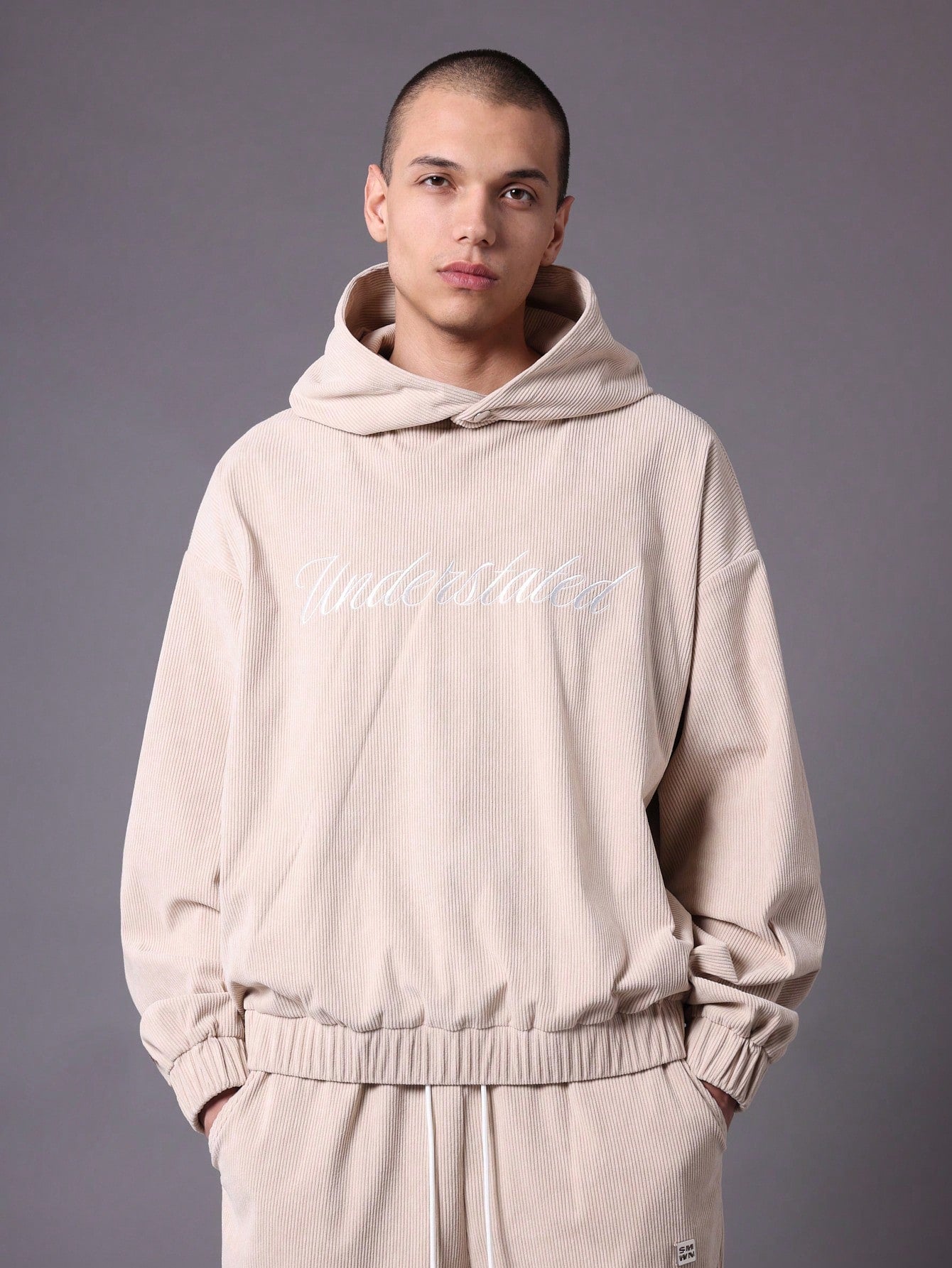 Conjunto Masculino Moletom Lettering Bordado E Calça Jogger Ajustável Conjunto Masculino Moletom Lettering Bordado E