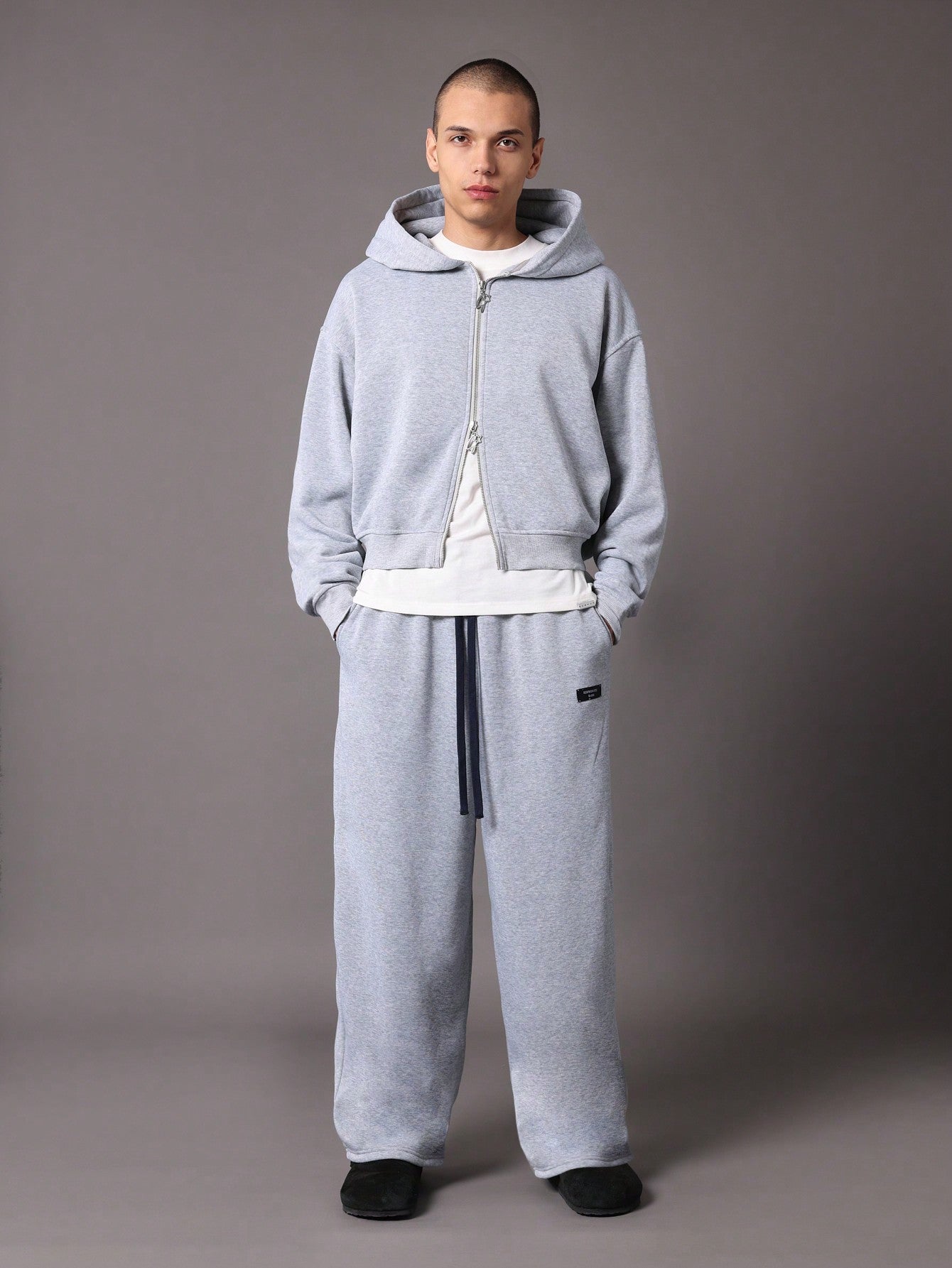 Conjunto Masculino Moletom Estampa Chicago E Calça Jogger Cós Ajustável Conjunto Masculino Moletom Estampa Chicago E