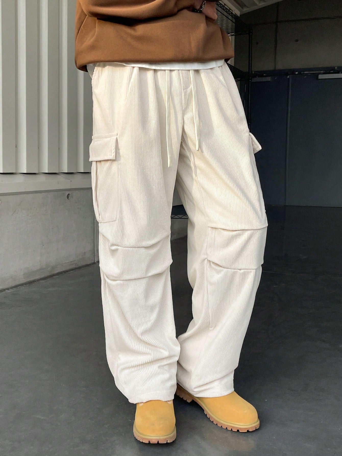 Calça Masculina Cargo De Sarja Com Estilo Urbano Moderno Calça Masculina Cargo De Sarja Com Estilo Urbano Moderno