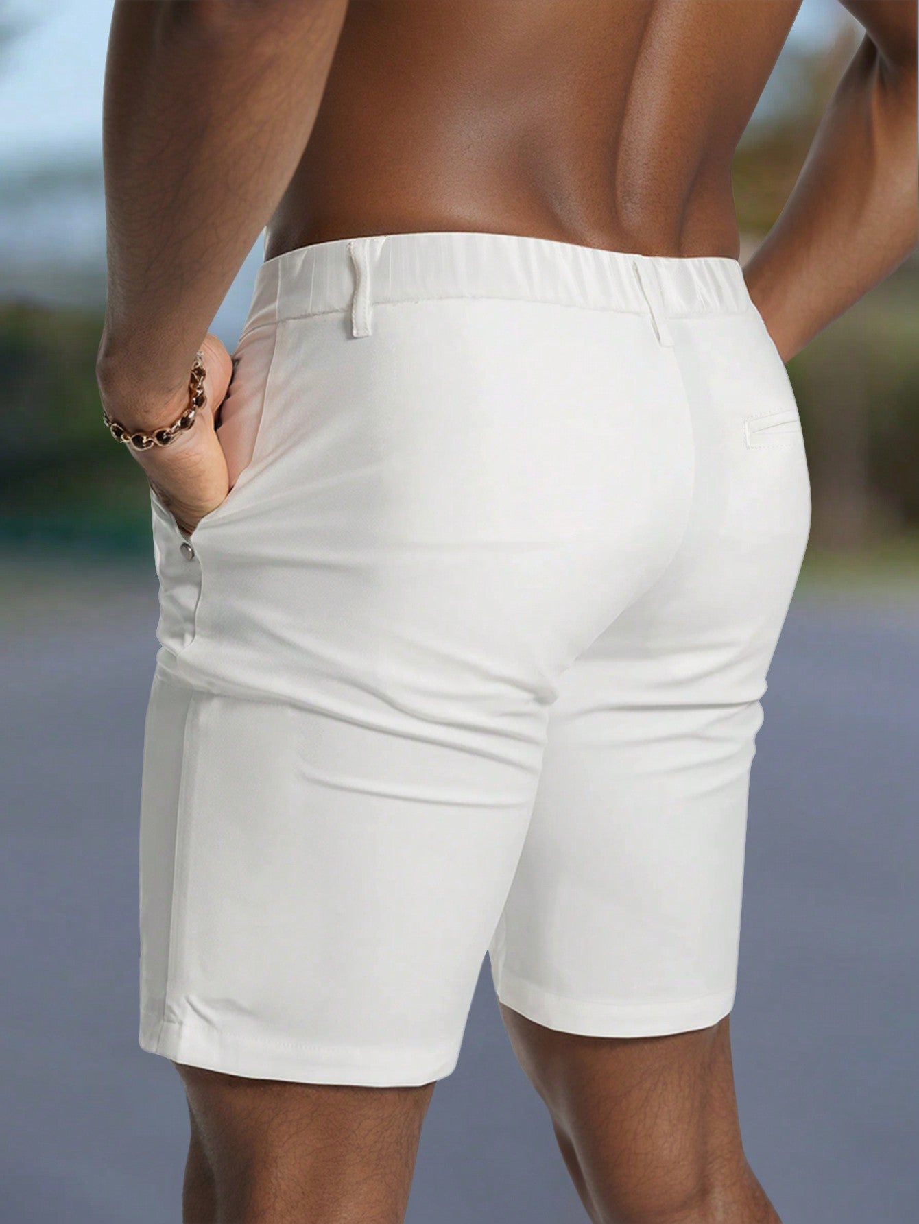 Shorts Masculino Slim Casual Com Design Clean E Ajustado Shorts Masculino Slim Casual Com Design Clean E Ajustado