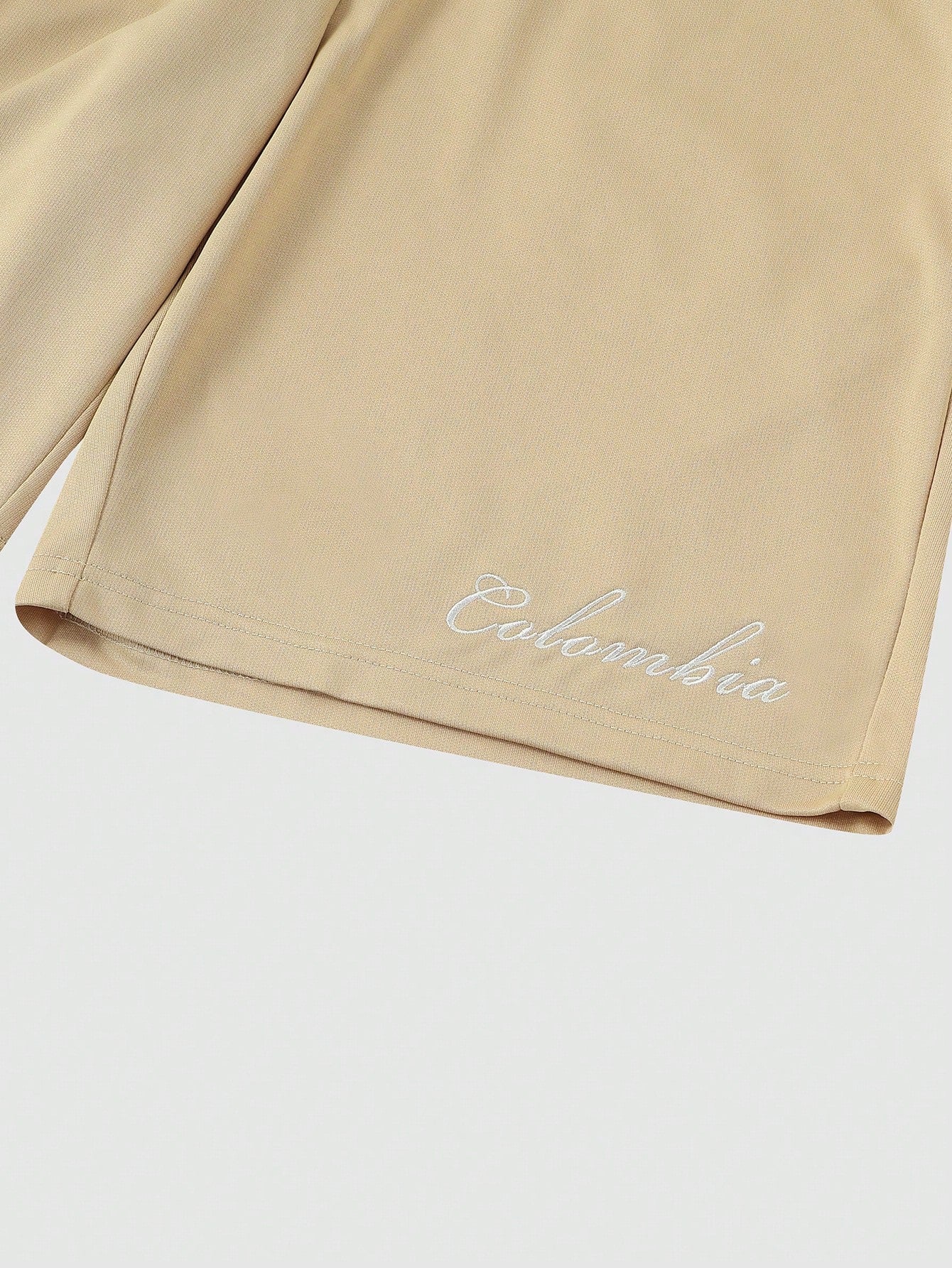 Conjunto Masculino Camiseta Casual E Shorts Com Cós Ajustável Conjunto Masculino Camiseta Casual E Shorts Com Cós