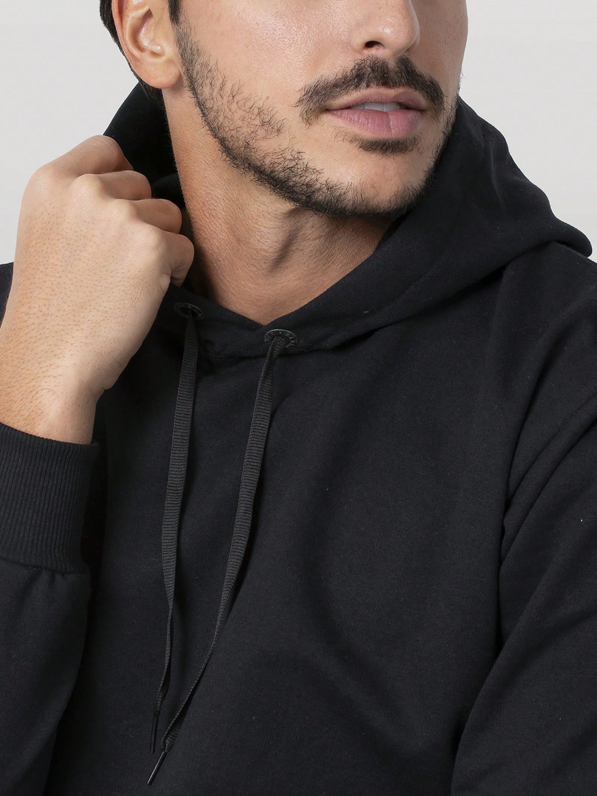 Conjunto Masculino Moletom Casual Com Capuz Cós Ajustável Conjunto Masculino Moletom Casual Com Capuz Cós Ajustável