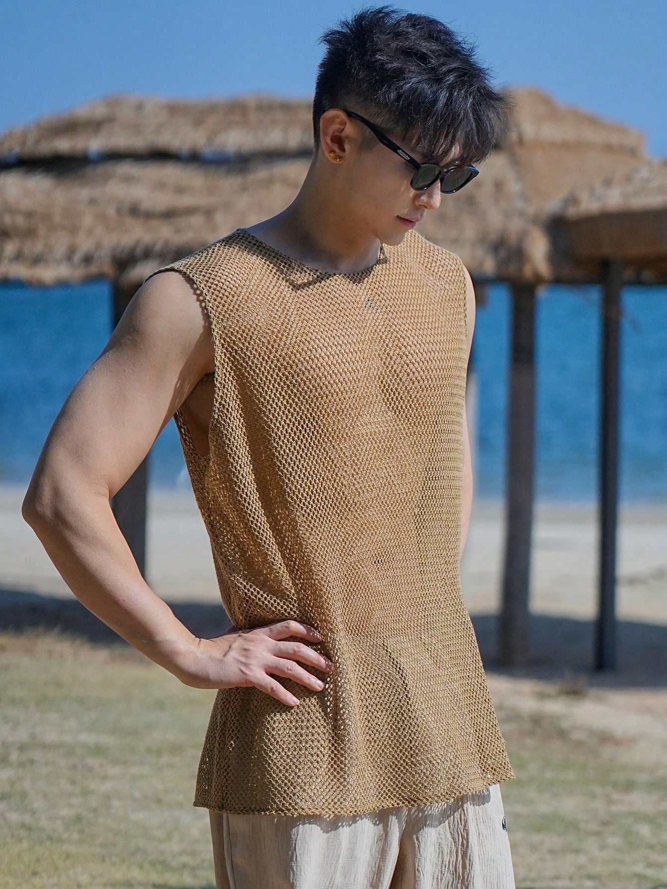 Camiseta Regata Masculina Tecido Tela Estilo Casual Camiseta Regata Masculina Tecido Tela Estilo Casual