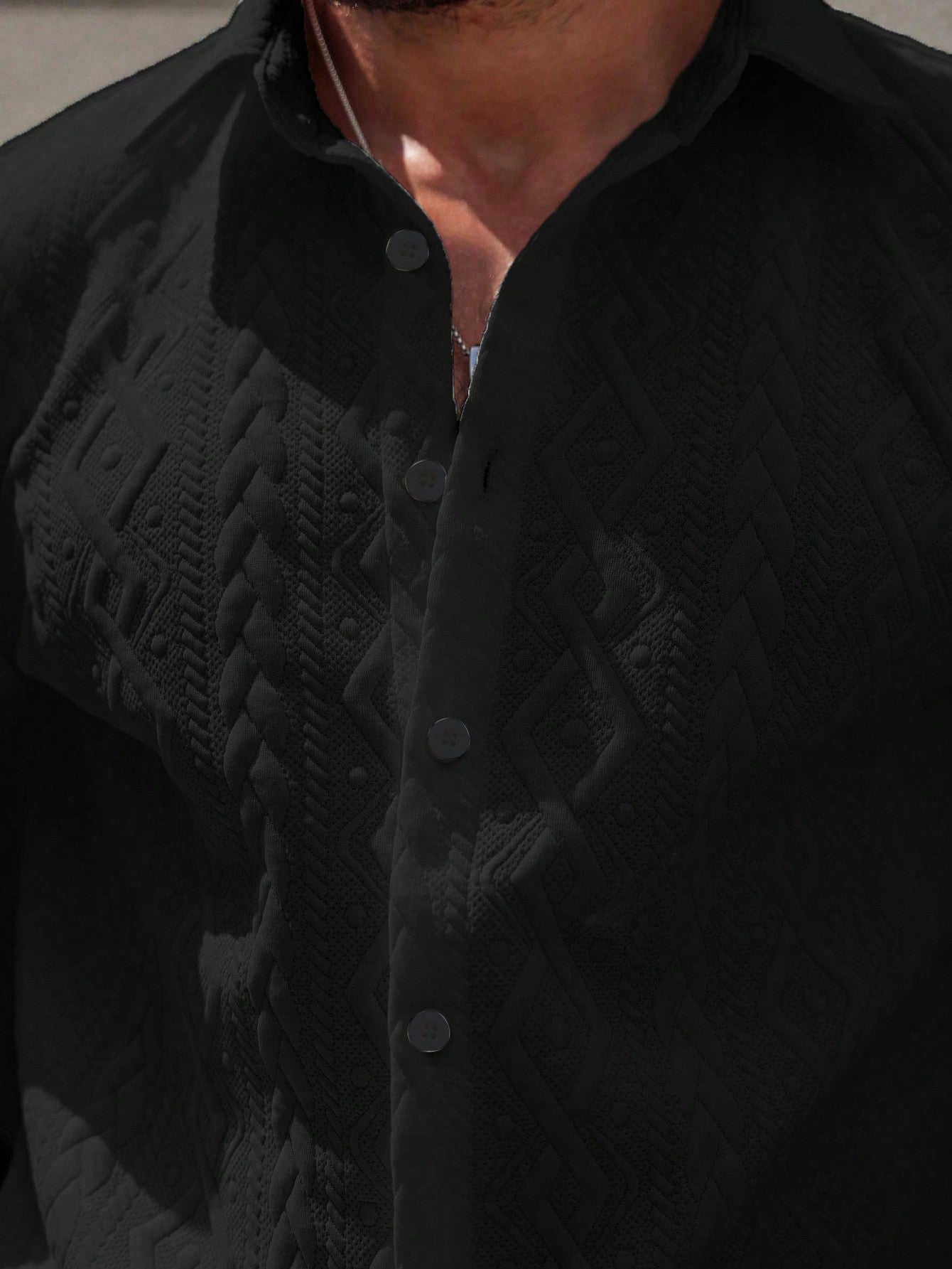 Conjunto Masculino Camisa Manga Curta E Bermuda Texturizada Conjunto Masculino Camisa Manga Curta E Bermuda Texturizada