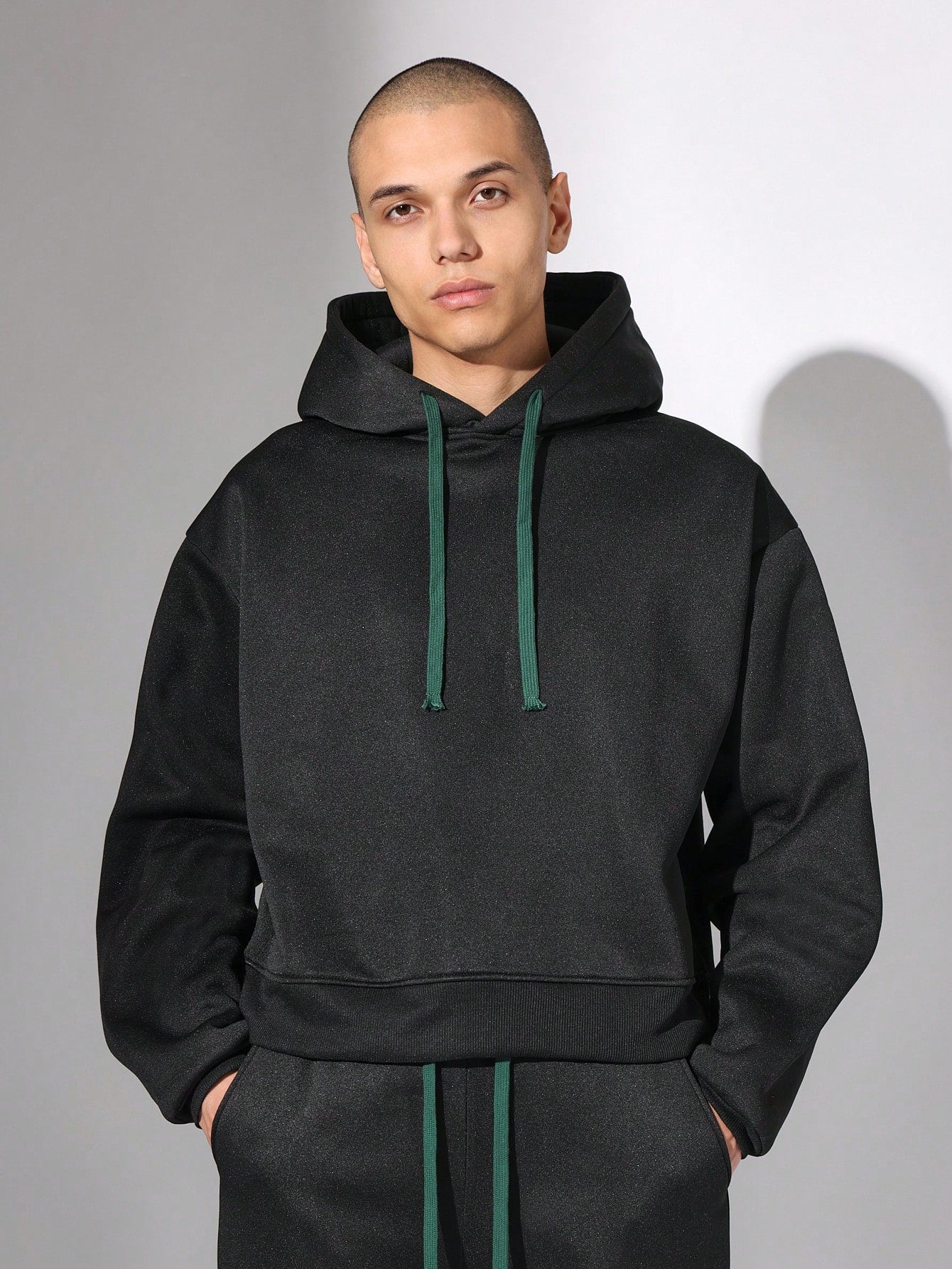 Conjunto Masculino Moletom Com Capuz E Calça Jogger Cós Ajustável Conjunto Masculino Moletom Com Capuz E Calça Jogger