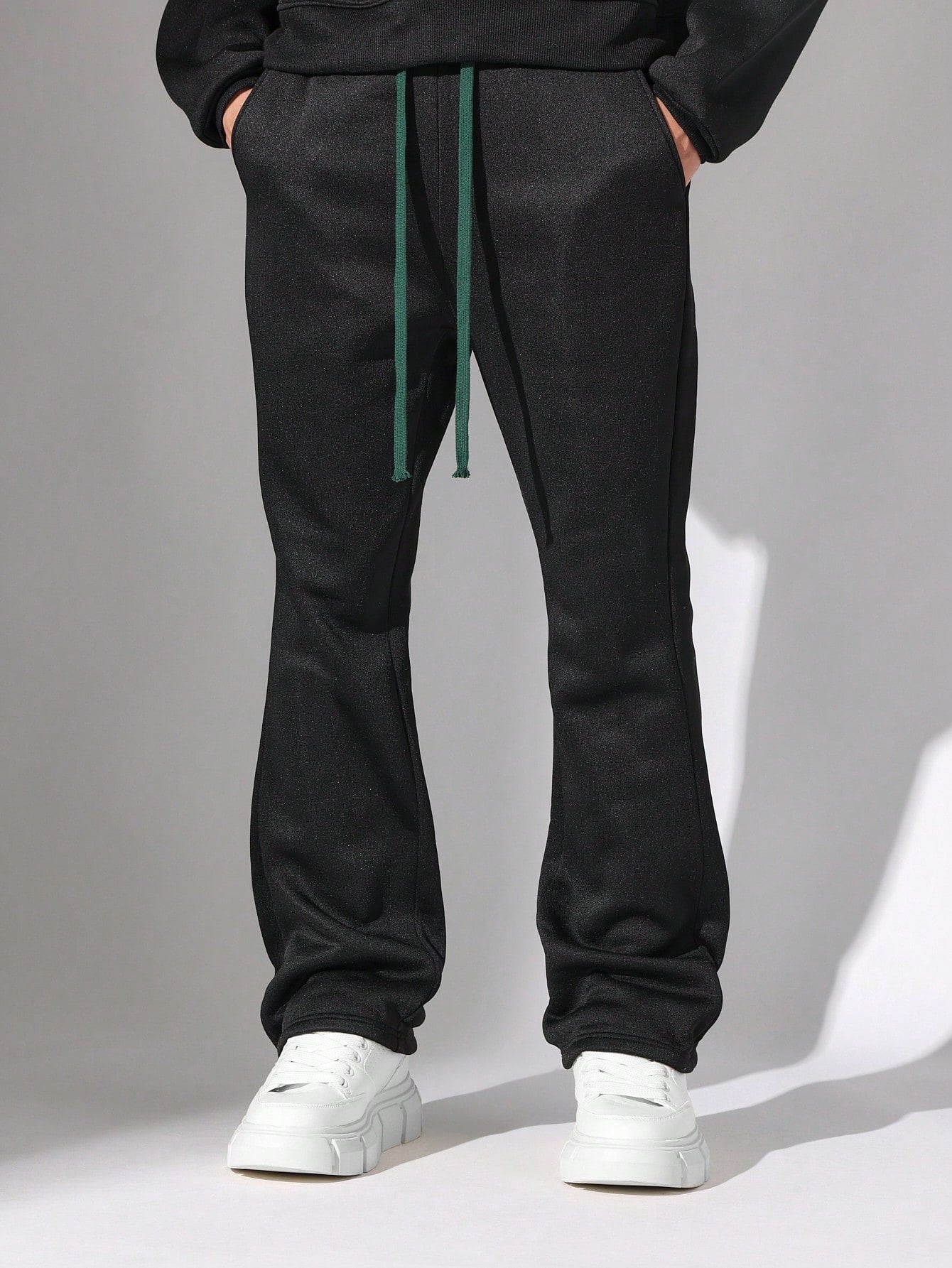 Conjunto Masculino Moletom Com Capuz E Calça Jogger Cós Ajustável Conjunto Masculino Moletom Com Capuz E Calça Jogger