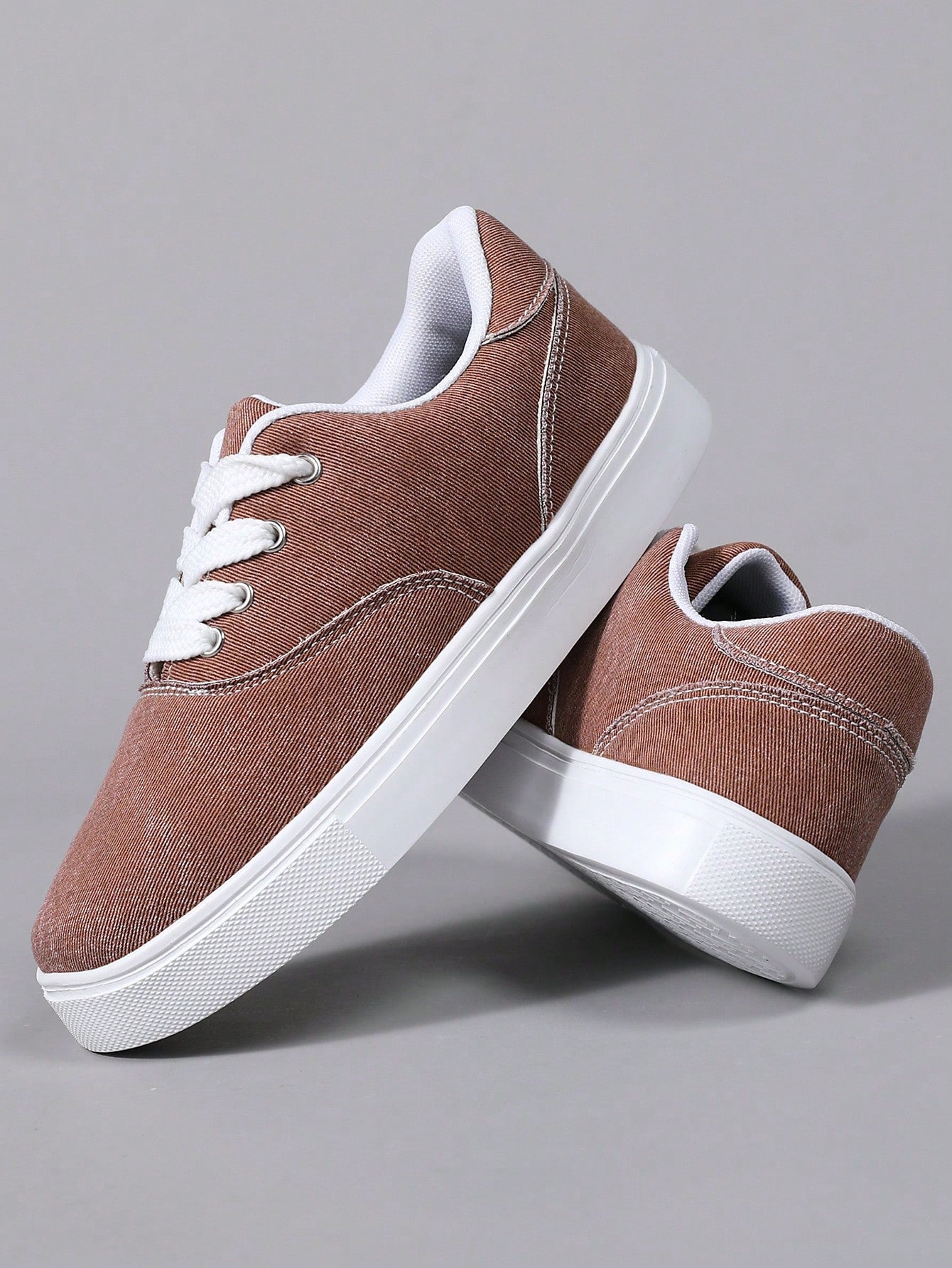 Tênis Masculino Casual Street Cadarço Tecido Jeans Confortável Tênis Masculino Casual Street Cadarço Tecido Jeans