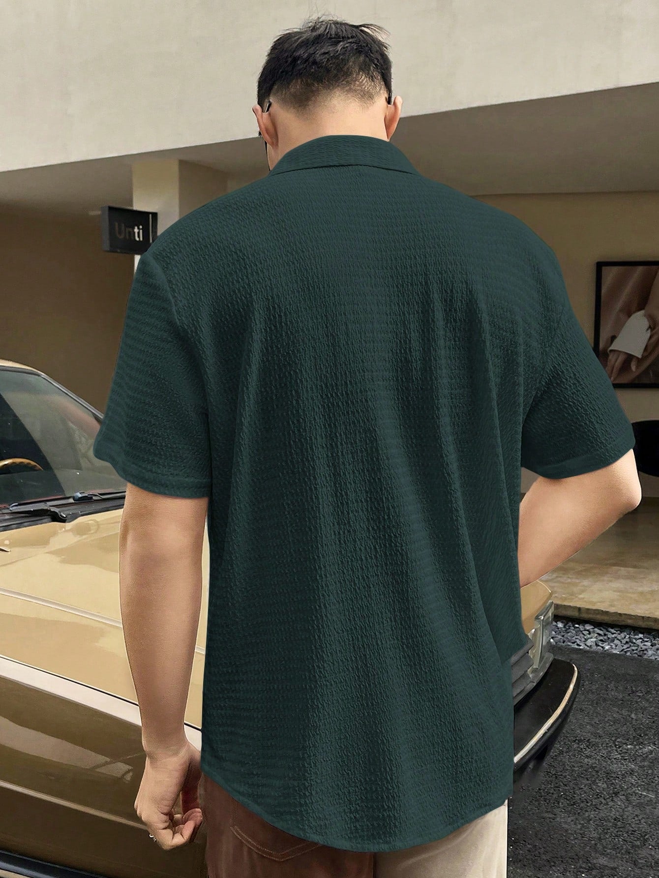 Camisa Masculina De Botão Tecido Elástico Textura Suave Camisa Masculina De Botão Tecido Elástico Textura Suave