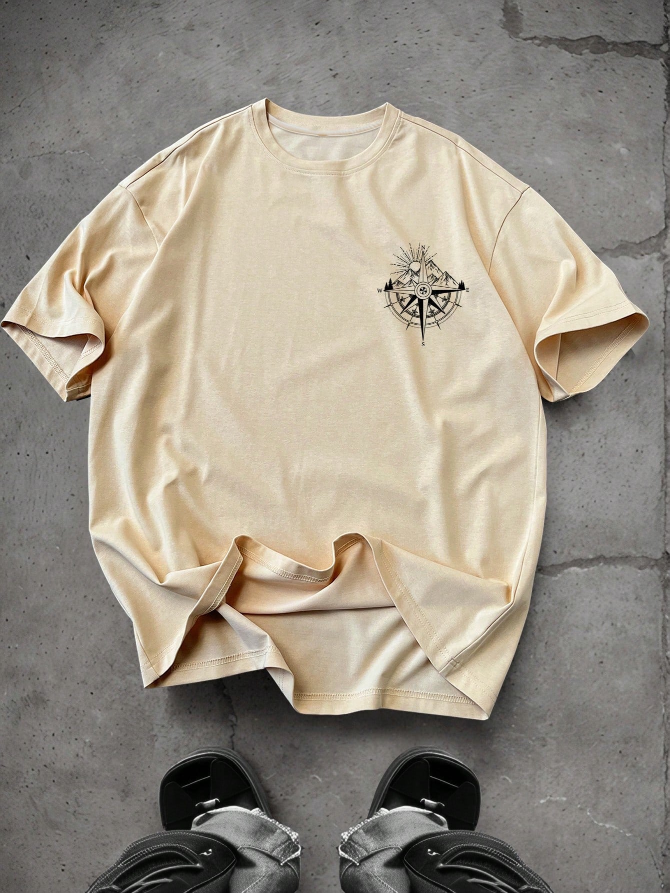 Camisa Masculina Oversized Estampa De Rosa Dos Ventos Camisa Masculina Oversized Estampa De Rosa Dos Ventos