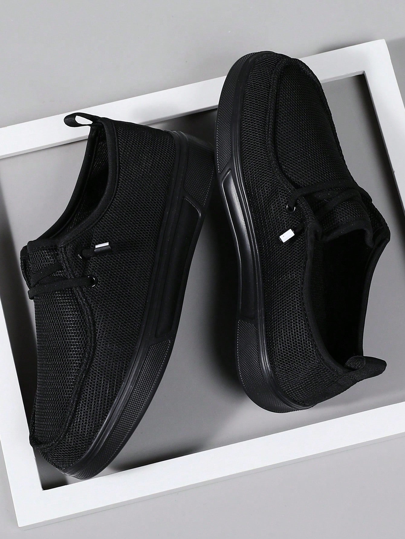 Tênis Masculino Casual Leve Slip On Malha Respirável Confortável Preto / 36 Tênis Masculino Casual Leve Slip On Malha