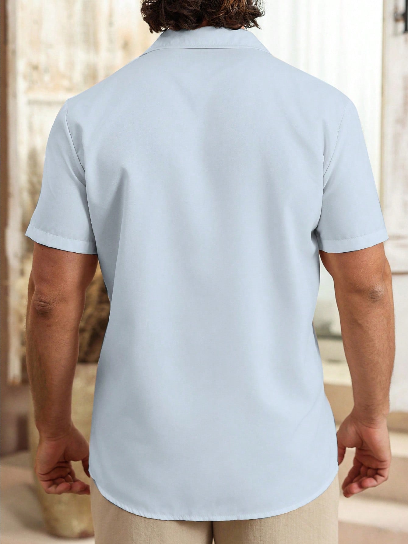 Camisa Masculina De Botão Bordado Étnico Estilo Refinado Camisa Masculina De Botão Bordado Étnico Estilo Refinado