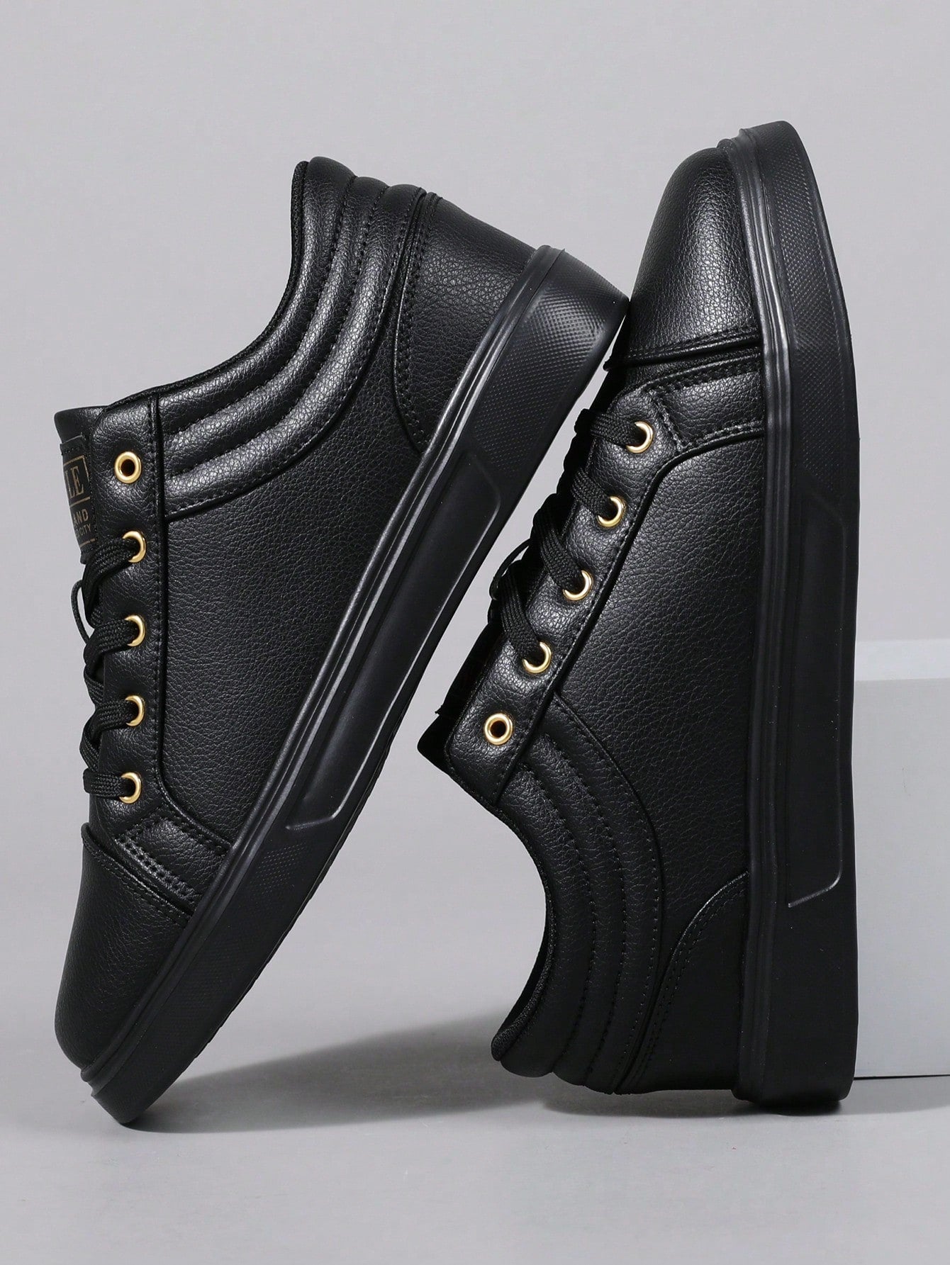 Tênis Masculino Casual Street Cadarço Couro Sintético Confortável Tênis Masculino Casual Street Cadarço Couro Sintético