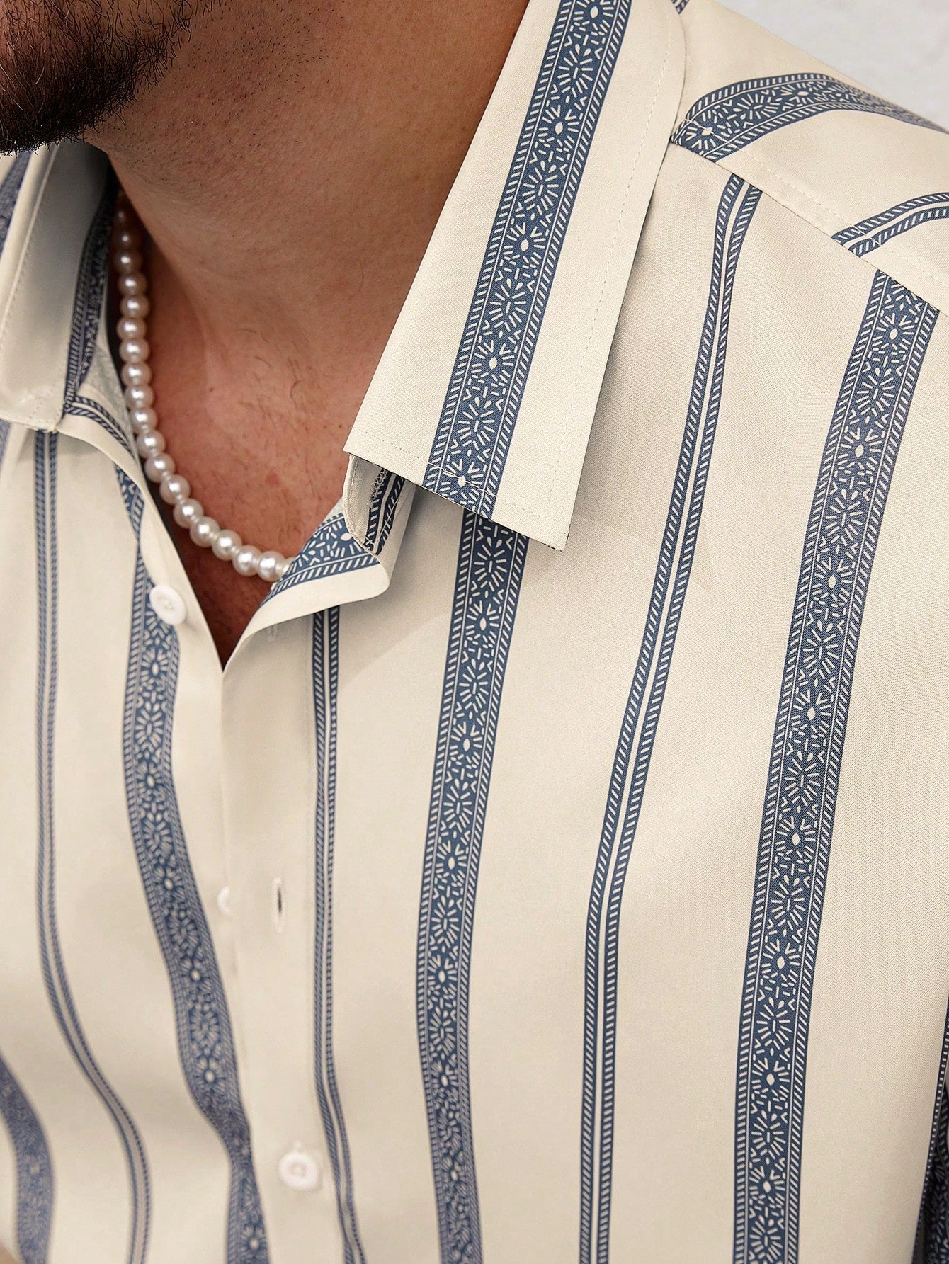 Conjunto Masculino Camisa Estampa Listrada E Shorts Casuais Conjunto Masculino Camisa Estampa Listrada E Shorts Casuais