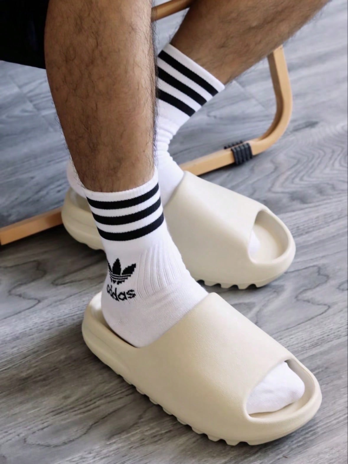 Chinelo Masculino Slide Leve Rápida Secagem Antiderrapante Bege / 36 Chinelo Masculino Slide Leve Rápida Secagem