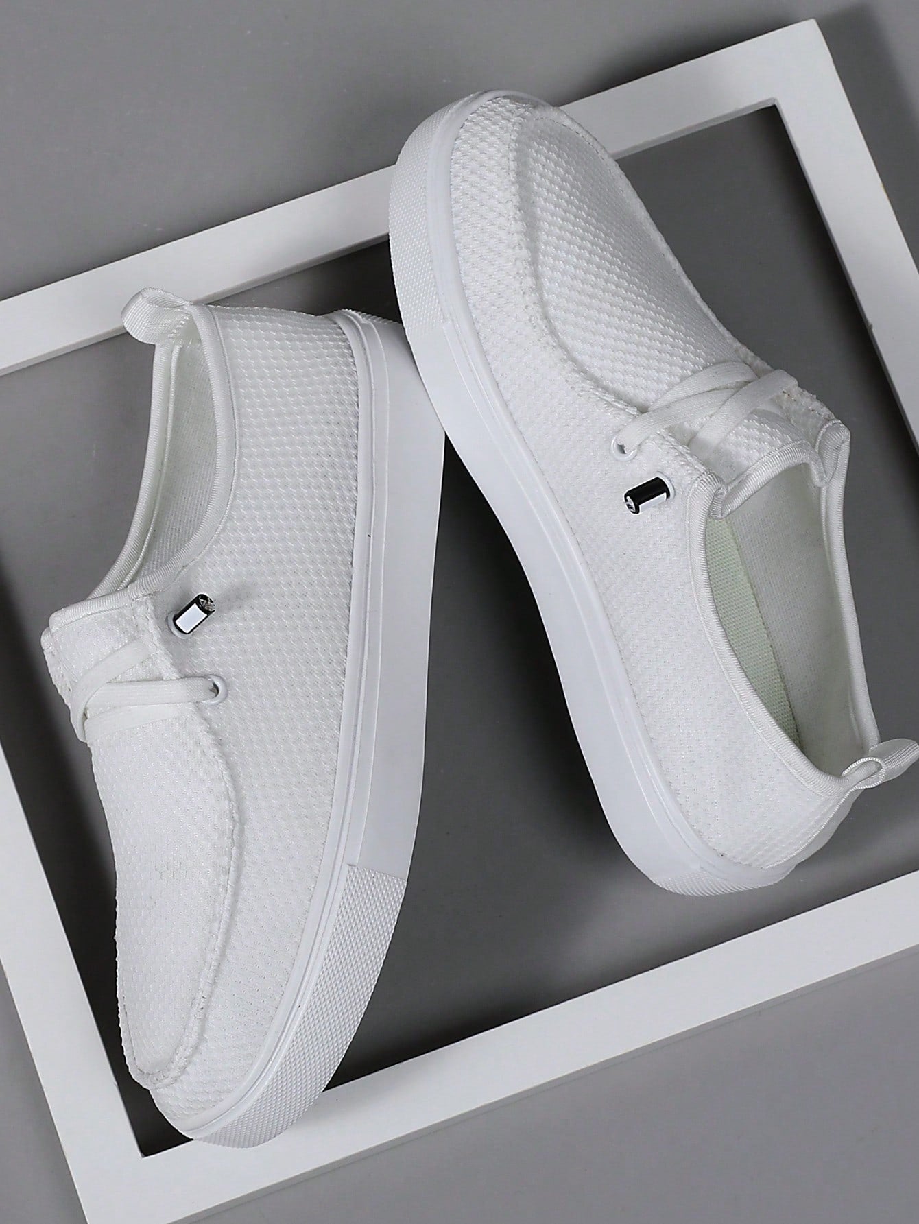 Tênis Masculino Casual Leve Slip On Malha Respirável Confortável Branco / 36 Tênis Masculino Casual Leve Slip On Malha