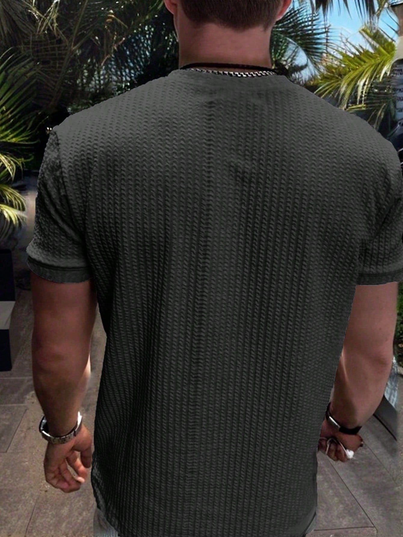 Camisa Masculina Slim Textura Elegante Caimento Perfeito Camisa Masculina Slim Textura Elegante Caimento Perfeito