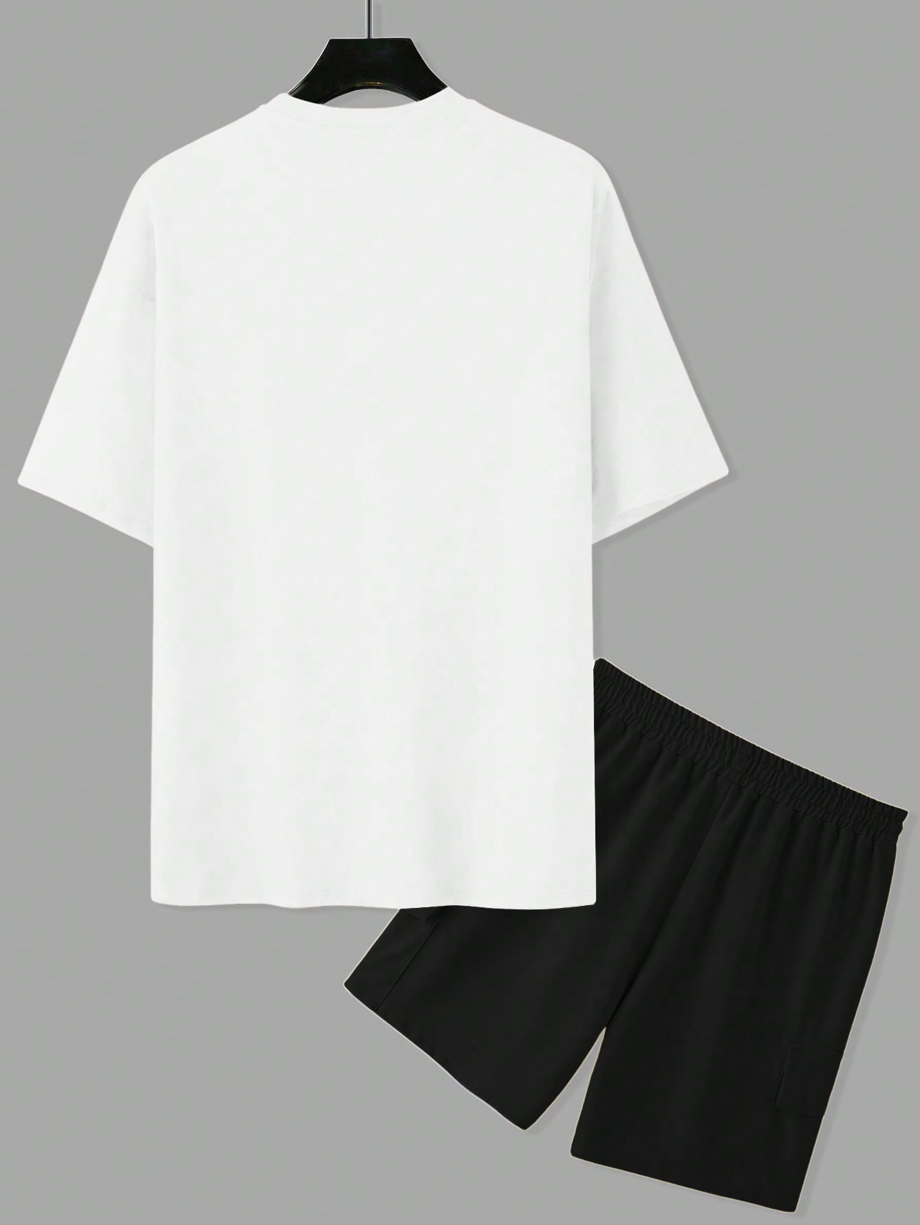 Conjunto Masculino Camiseta Manga Curta E Shorts Soltos Conjunto Masculino Camiseta Manga Curta E Shorts Soltos