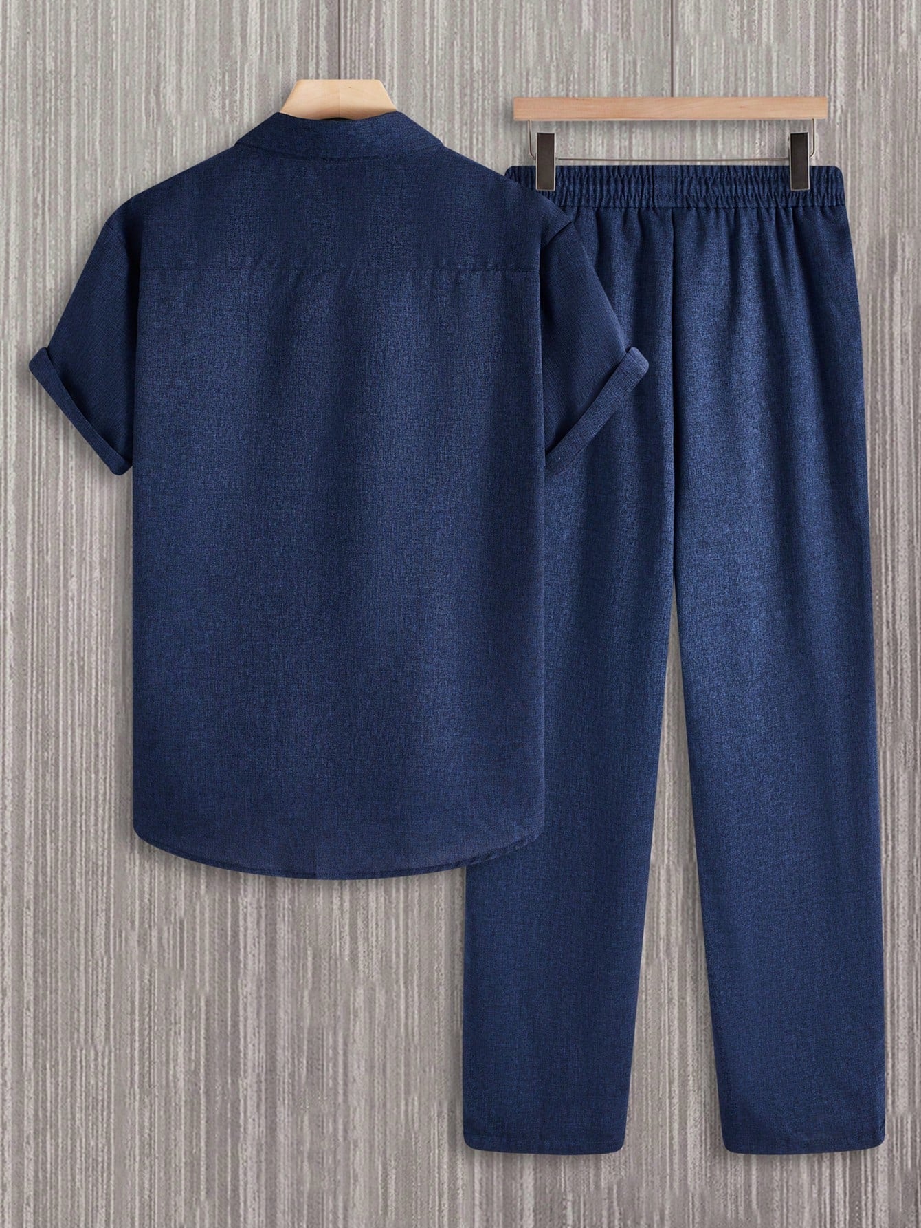 Conjunto Masculino Camisa Manga Curta E Calça Leve Casual Conjunto Masculino Camisa Manga Curta E Calça Leve Casual