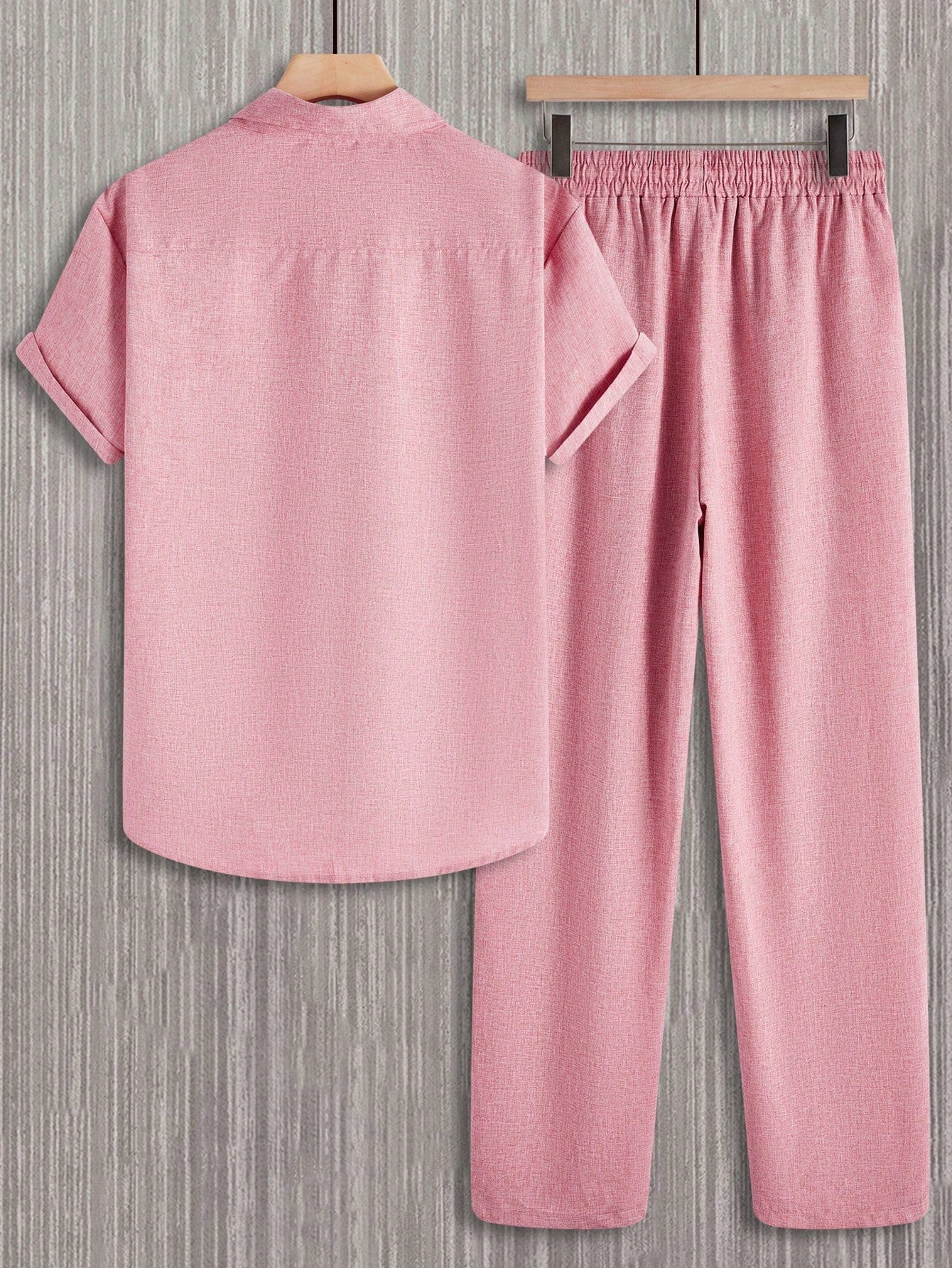 Conjunto Masculino Camisa Manga Curta E Calça Leve Casual Conjunto Masculino Camisa Manga Curta E Calça Leve Casual