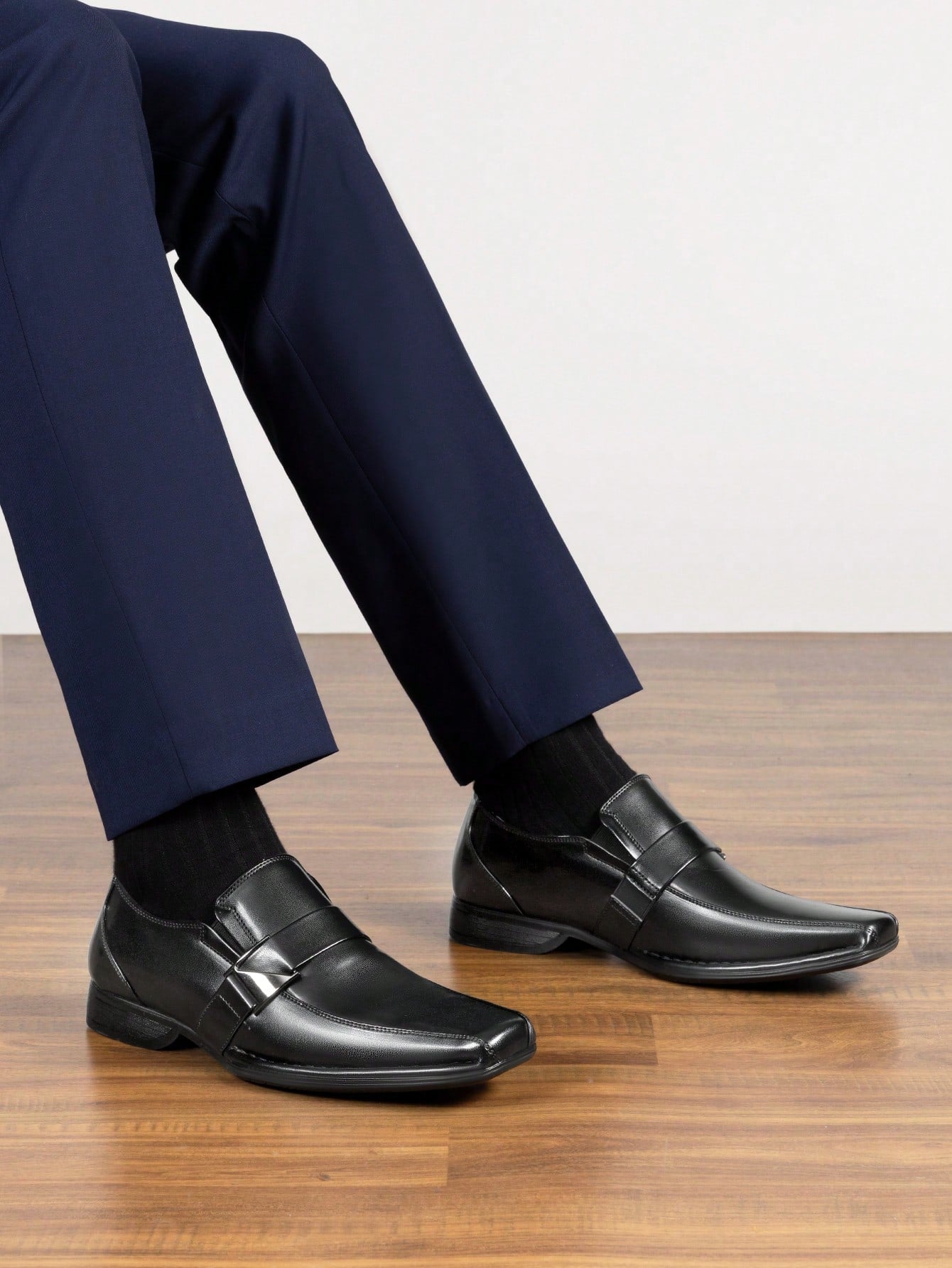 Sapato Masculino Social Bico Quadrado Estilo Elegante Preto / 36 Sapato Masculino Social Bico Quadrado Estilo Elegante