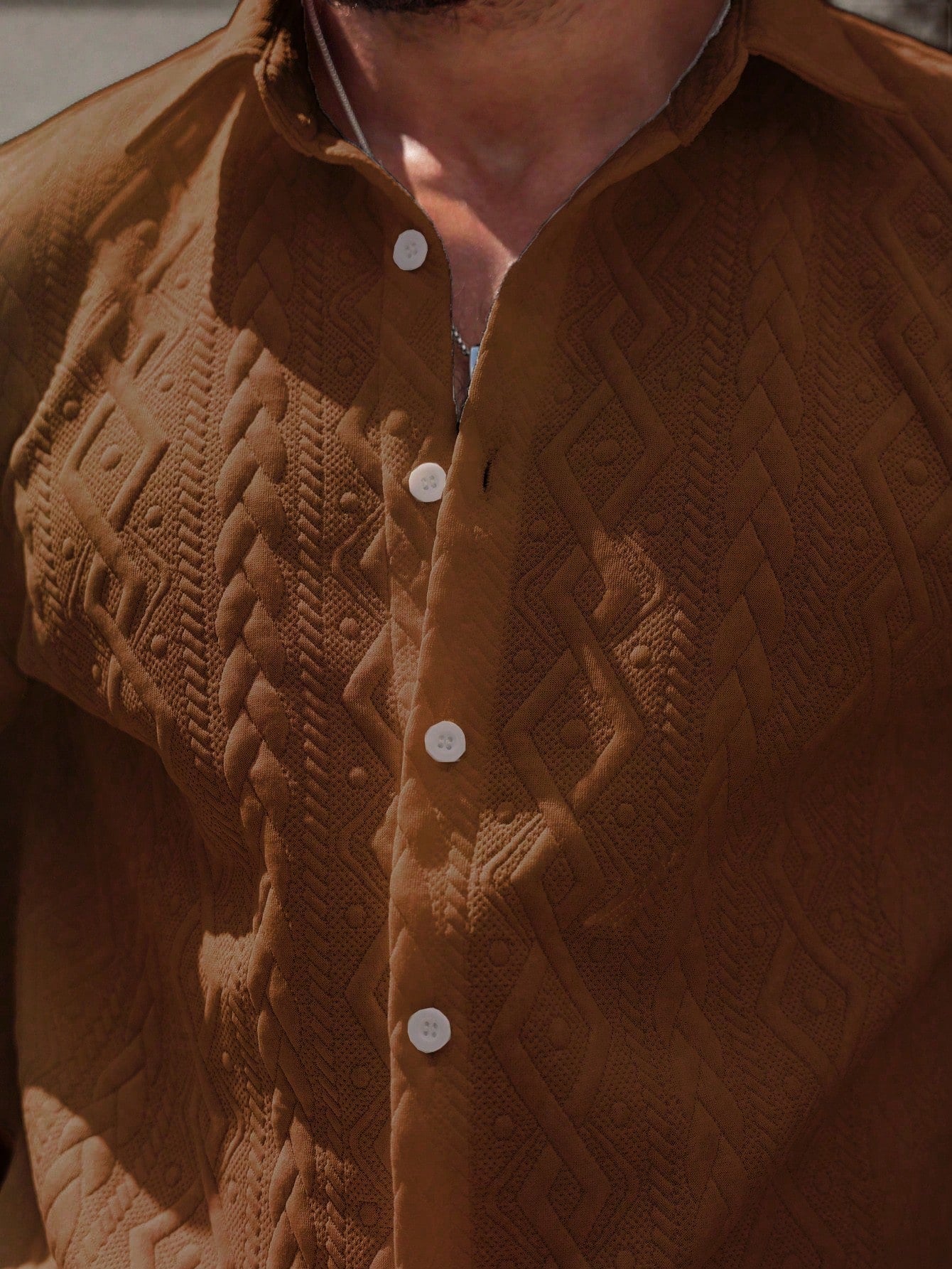 Conjunto Masculino Camisa Manga Curta E Bermuda Texturizada Conjunto Masculino Camisa Manga Curta E Bermuda Texturizada