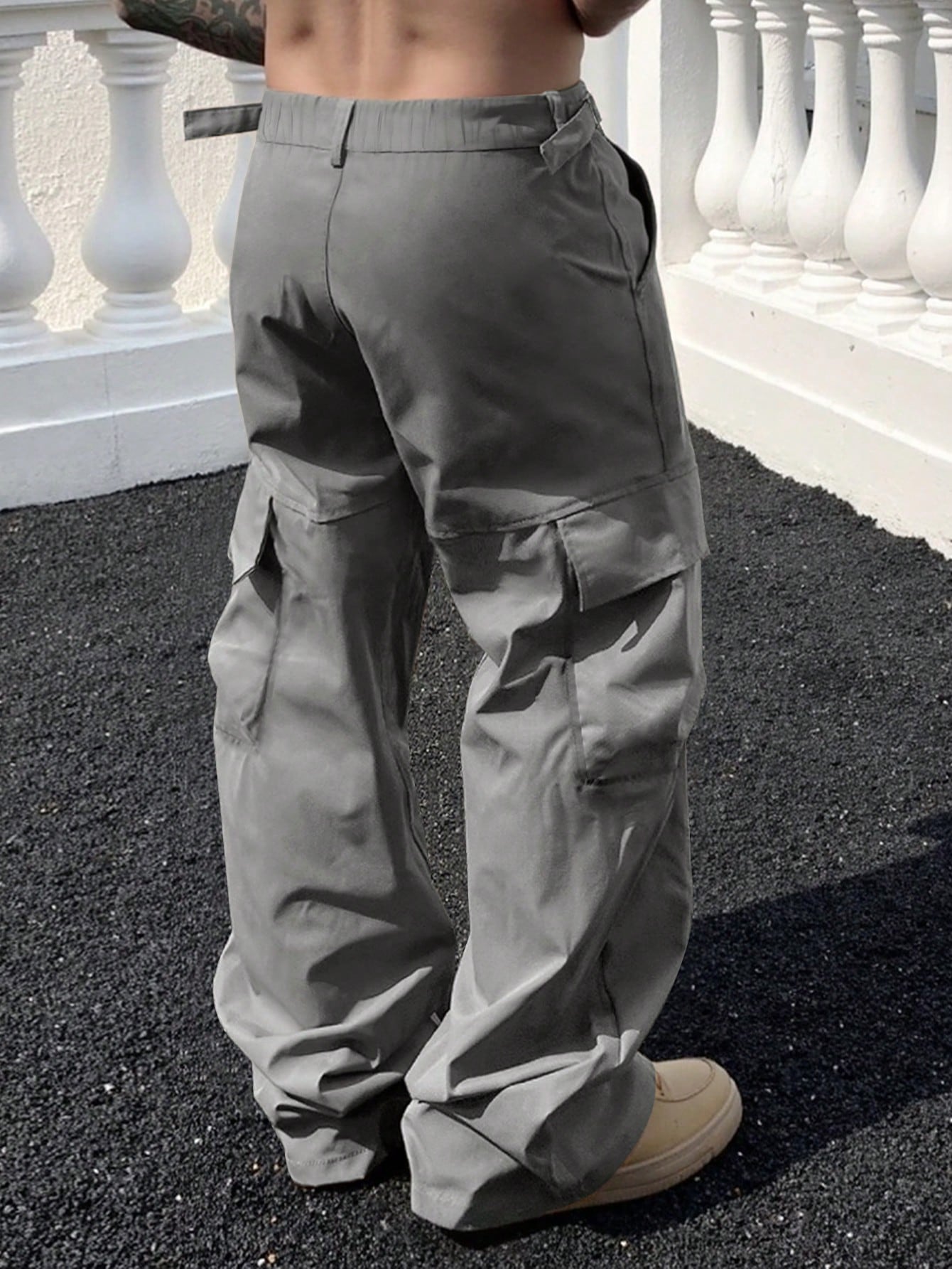 Calça Masculina Wide Leg Com Rebites E Caimento Solto Calça Masculina Wide Leg Com Rebites E Caimento Solto