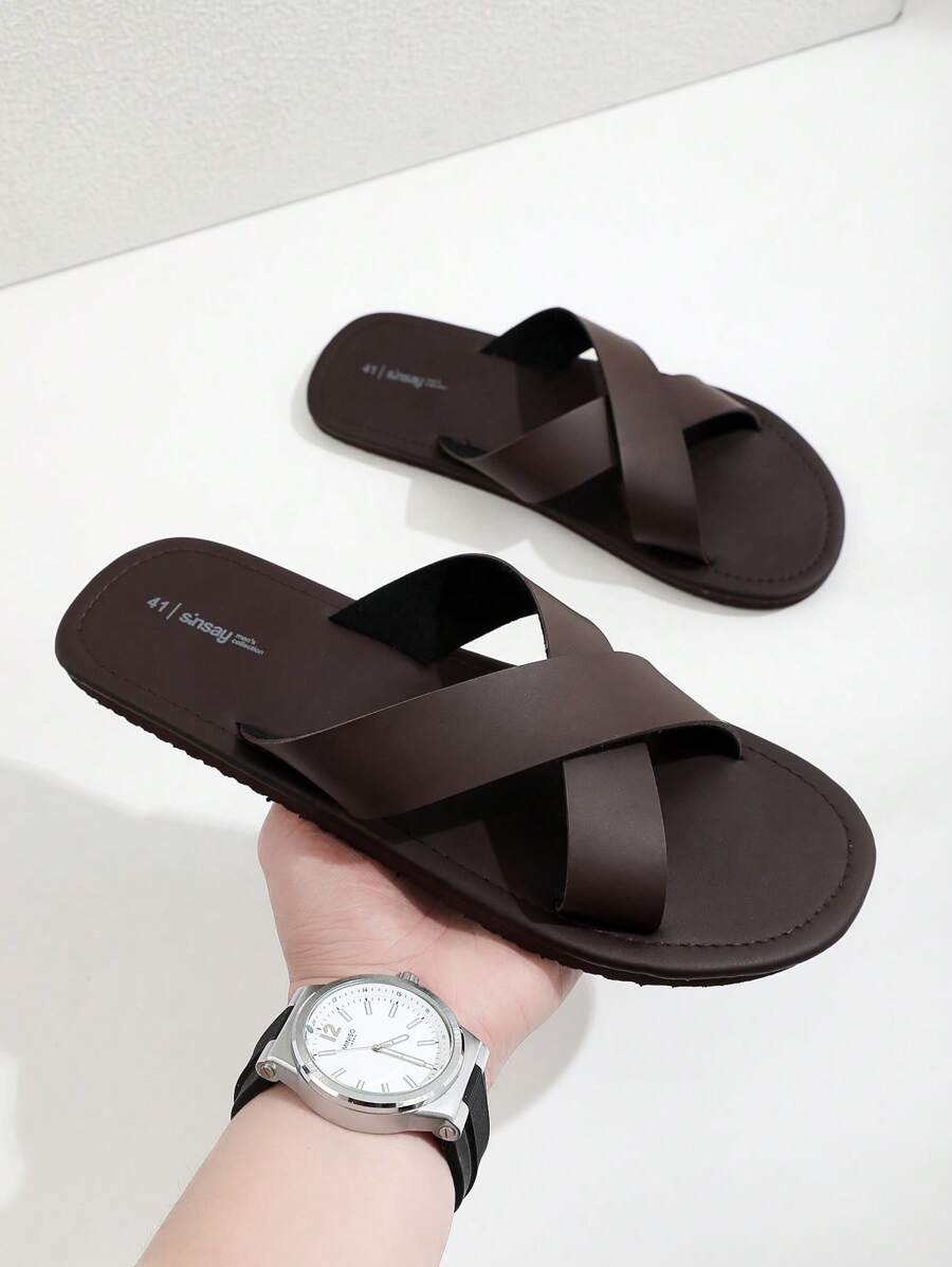 Chinelo Masculino Slide Cruzado Leve Antiderrapante Casual Chinelo Masculino Slide Cruzado Leve Antiderrapante Casual