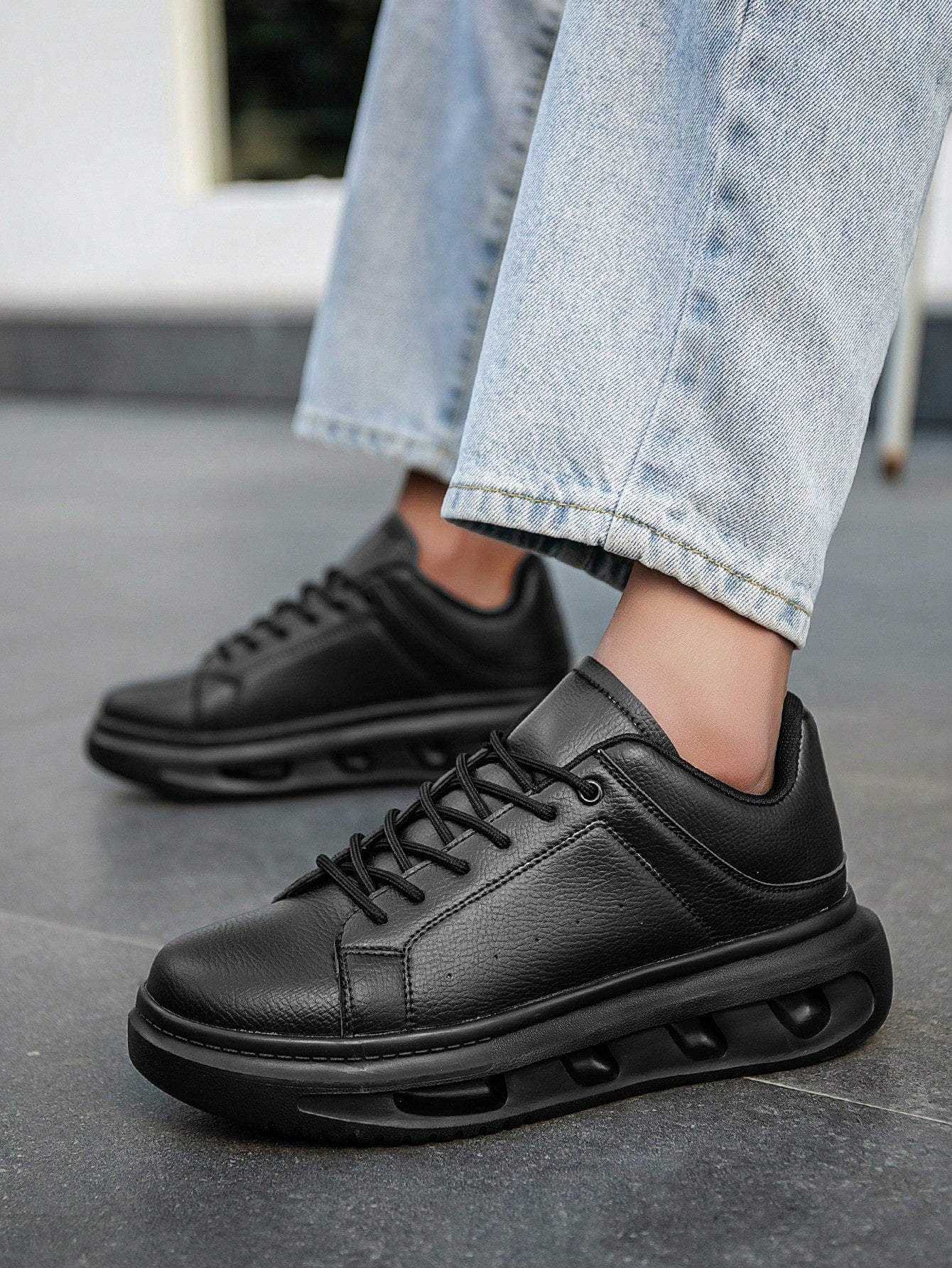 Tênis Masculino Chunky Casual Minimalista Confortável Soft Solado Tênis Masculino Chunky Casual Minimalista Confortável