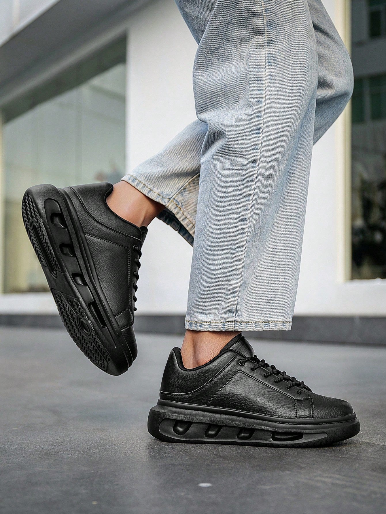 Tênis Masculino Chunky Casual Minimalista Confortável Soft Solado Preto / 36 Tênis Masculino Chunky Casual Minimalista