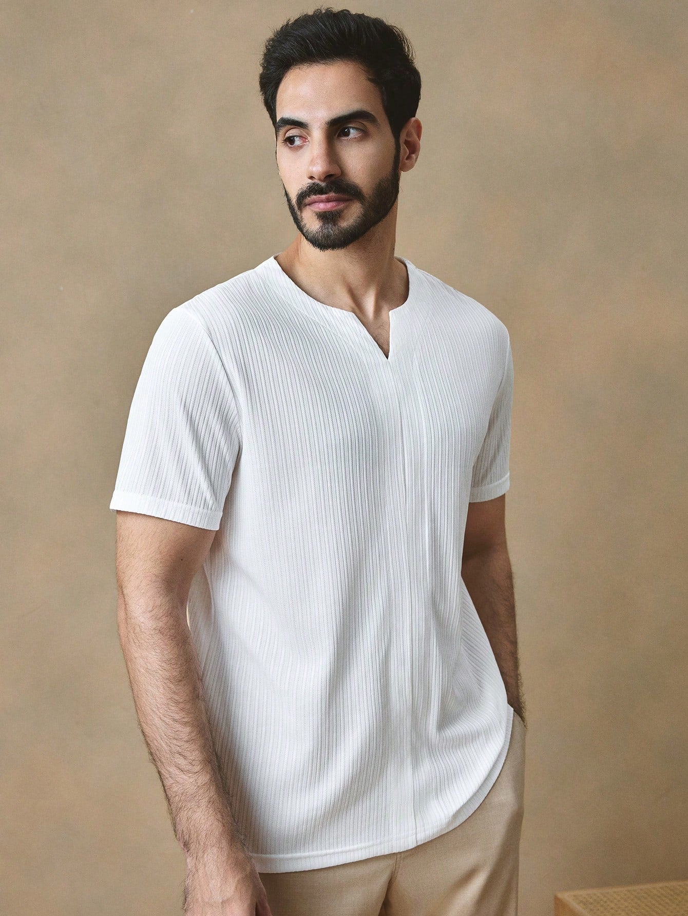 Camisa Masculina Slim Gola Italiana Textura Elegante Camisa Masculina Slim Gola Italiana Textura Elegante