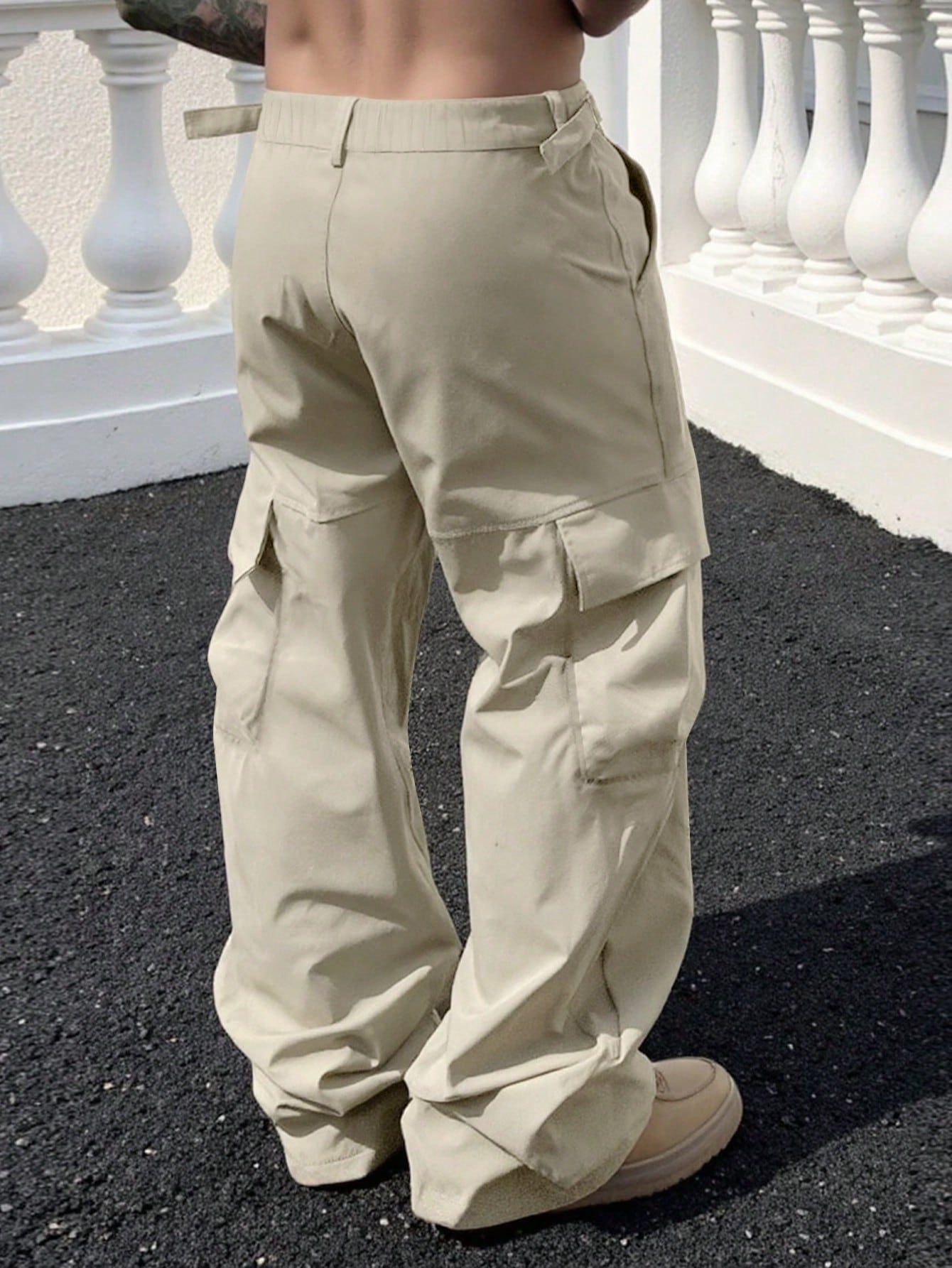 Calça Masculina Wide Leg Com Rebites E Caimento Solto Calça Masculina Wide Leg Com Rebites E Caimento Solto