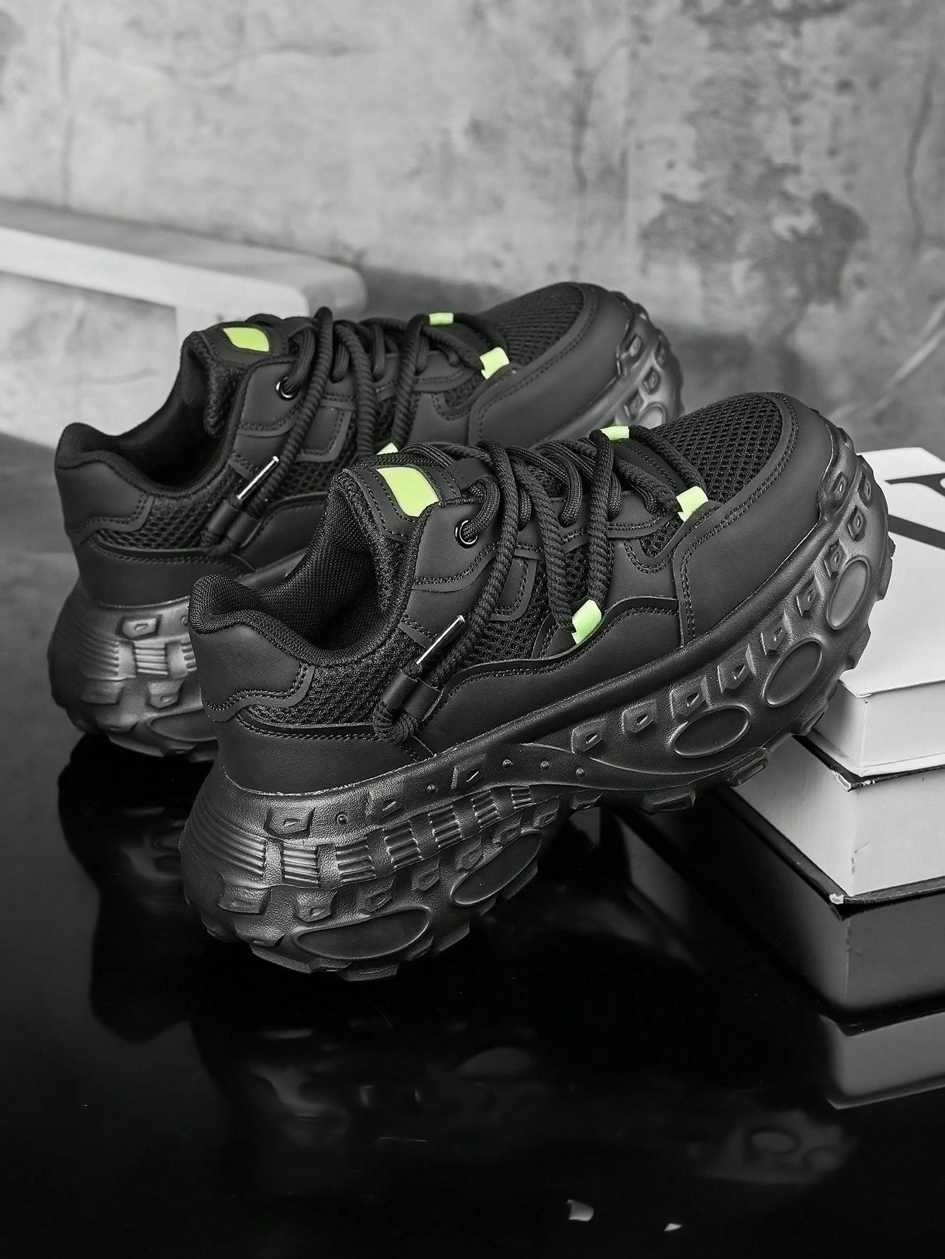 Tênis Masculino Chunky Street Design Duplo Confortável Tênis Masculino Chunky Street Design Duplo Confortável