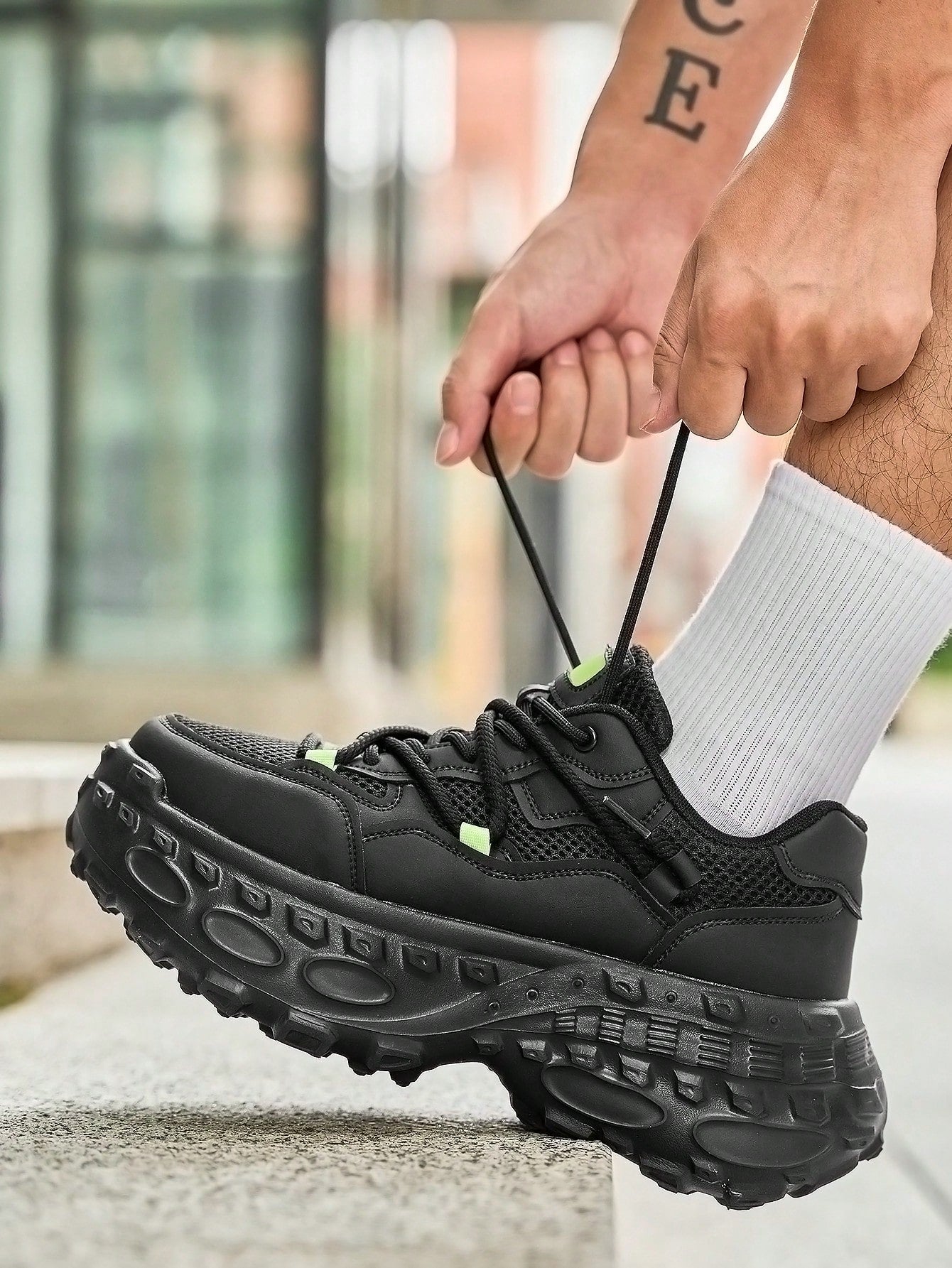 Tênis Masculino Chunky Street Design Duplo Confortável Tênis Masculino Chunky Street Design Duplo Confortável