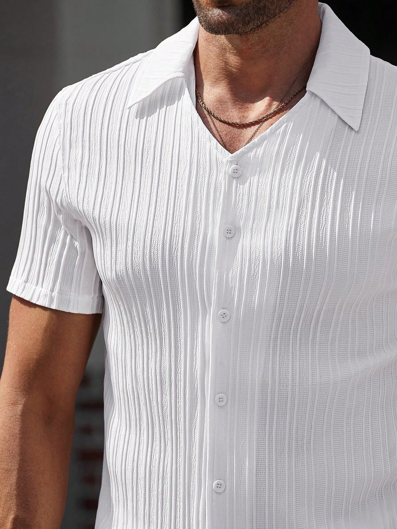 Conjunto Masculino Camisa Canelada E Calça Reta Minimalista Conjunto Masculino Camisa Canelada E Calça Reta Minimalista