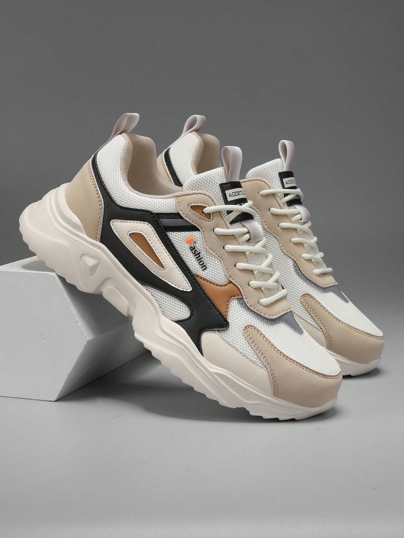 Tênis Masculino Chunky Casual Patchwork Confortável Versátil Tênis Masculino Chunky Casual Patchwork Confortável