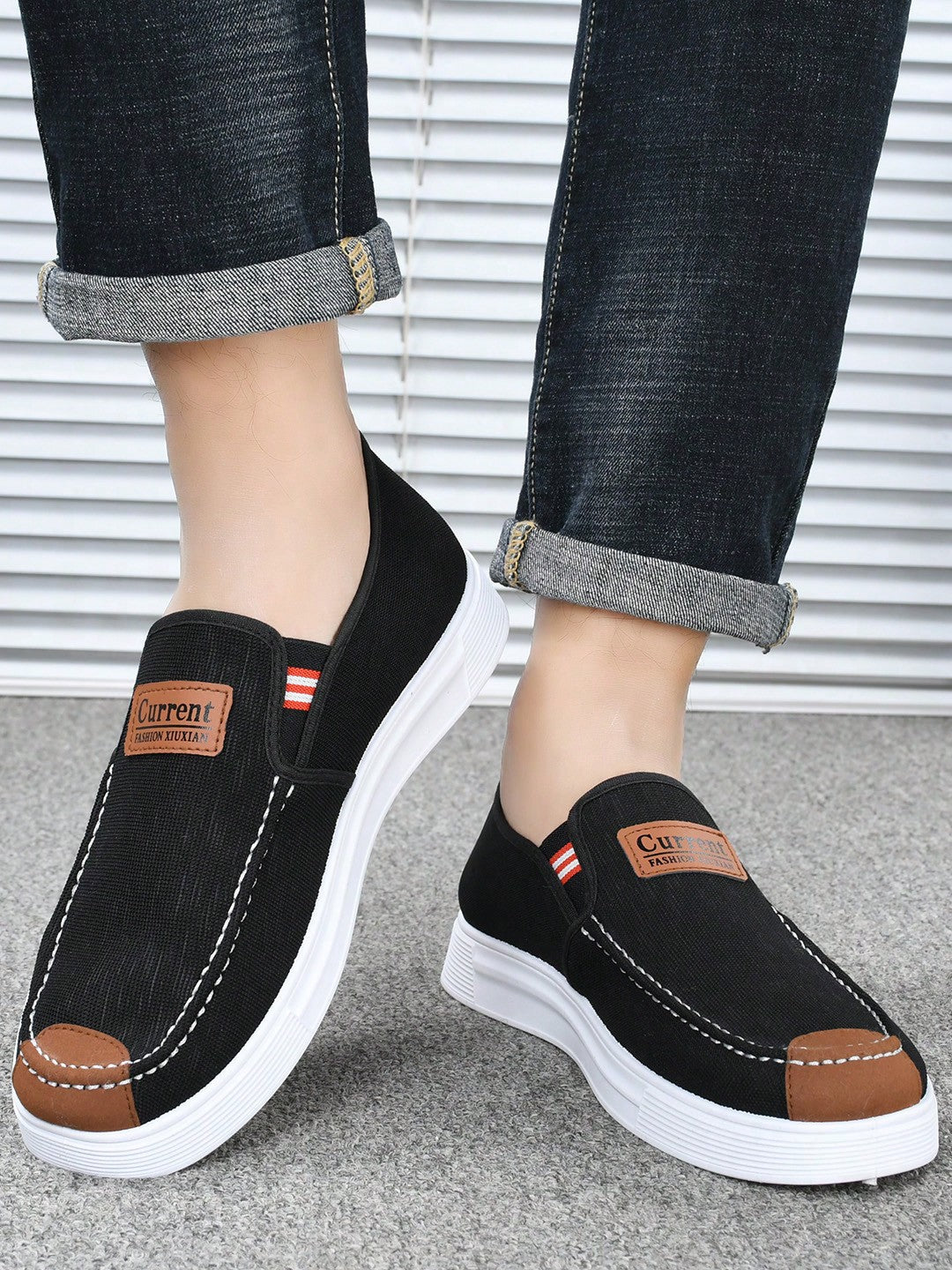 Tênis Masculino Slip-On Casual Lona Estilo Street Confortável Tênis Masculino Slip-On Casual Lona Estilo Street
