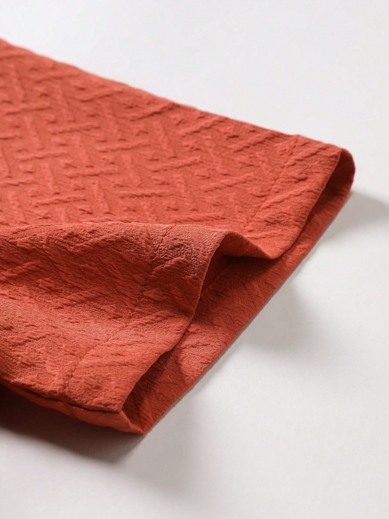 Conjunto Masculino Shorts Casuais E Camisa Texturizada Manga Curta Conjunto Masculino Shorts Casuais E Camisa