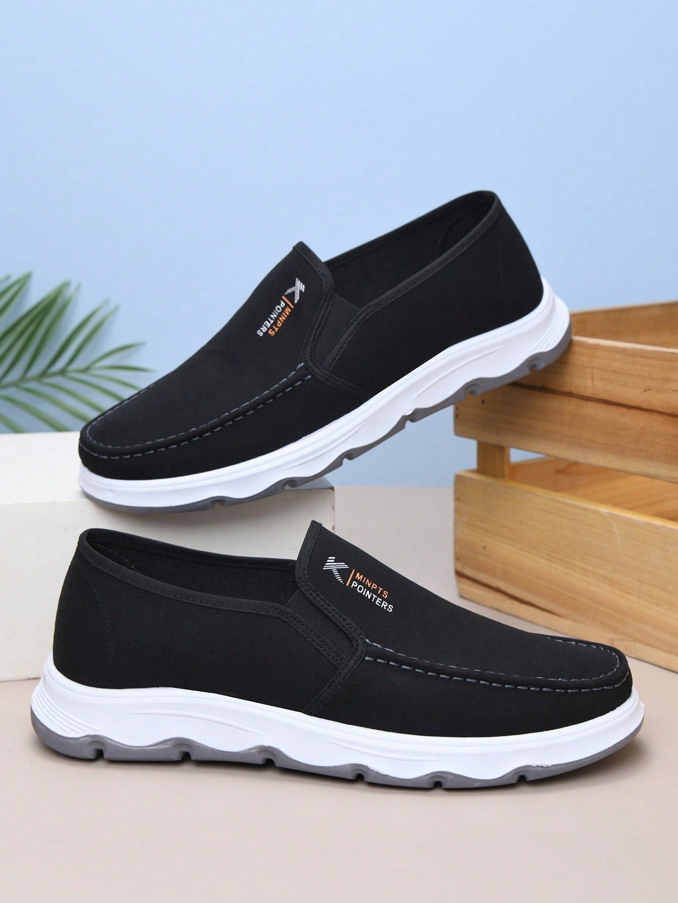 Tênis Masculino Slip-On Leve Confortável Para Caminhada Preto / 36 Tênis Masculino Slip-On Leve Confortável Para