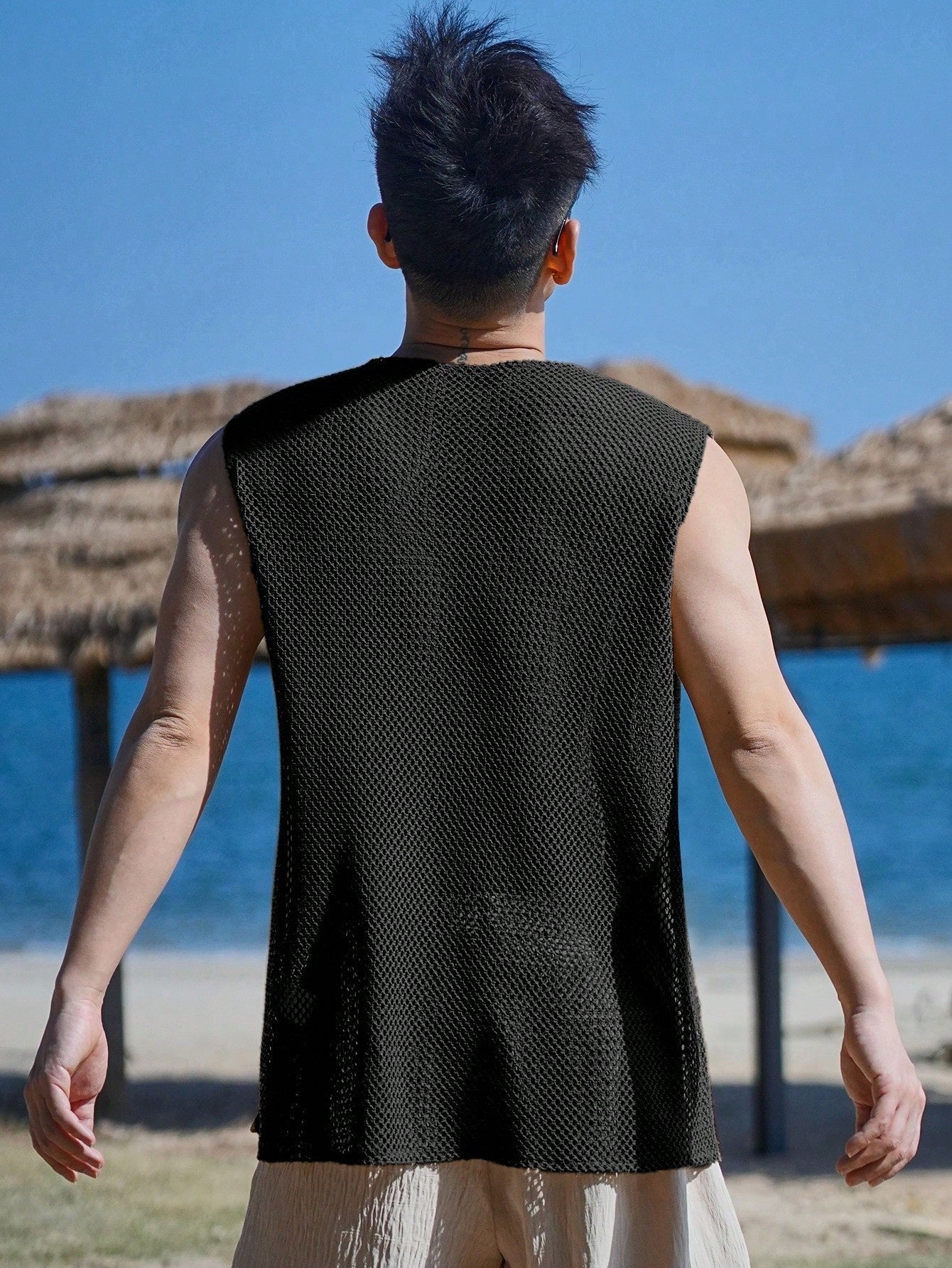 Camiseta Regata Masculina Tecido Tela Estilo Casual Camiseta Regata Masculina Tecido Tela Estilo Casual