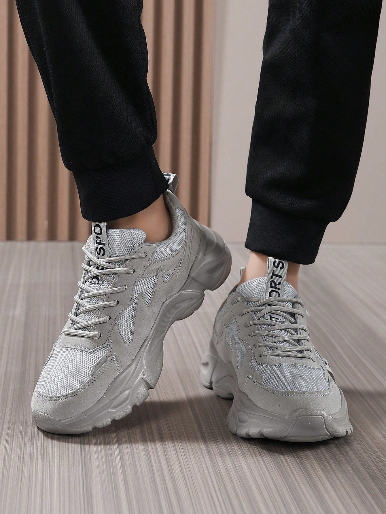 Tênis Masculino Chunky Minimalista Versátil Confortável Mesh Tênis Masculino Chunky Minimalista Versátil Confortável