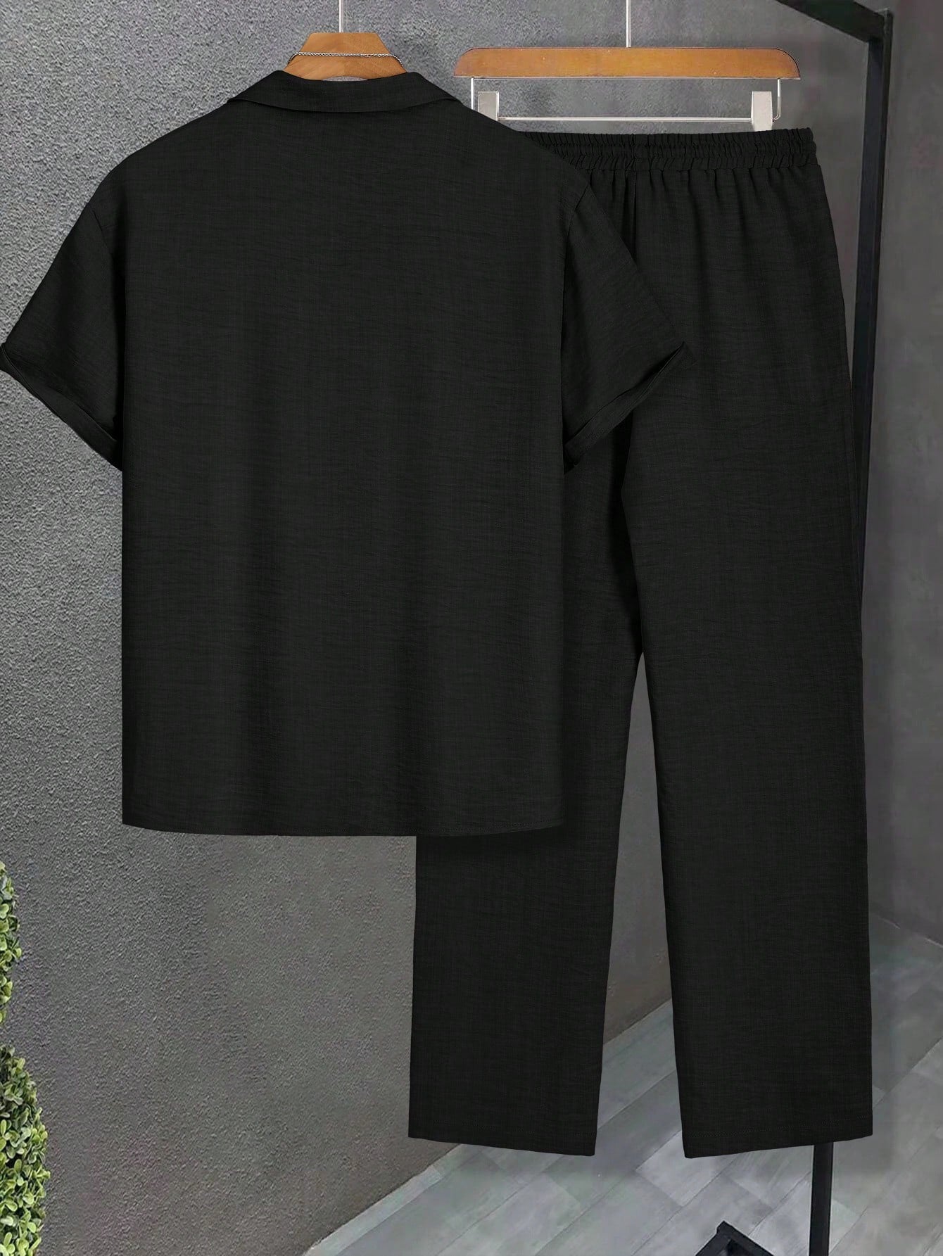 Conjunto Masculino Camisa Manga Curta E Calça Leve Estilo Casual Conjunto Masculino Camisa Manga Curta E Calça Leve