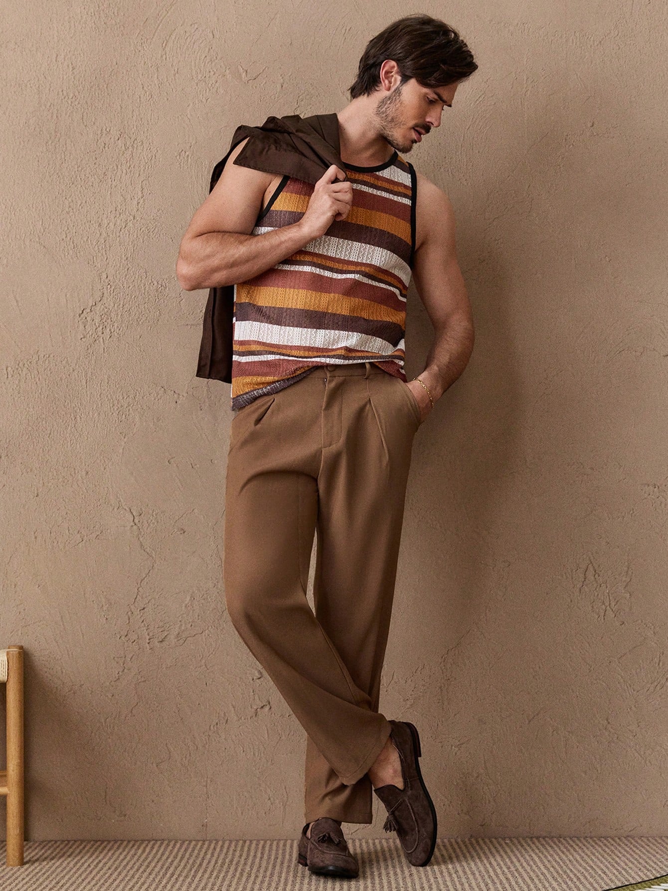 Camiseta Regata Masculina Estampa Listrada Design Colorido Camiseta Regata Masculina Estampa Listrada Design Colorido