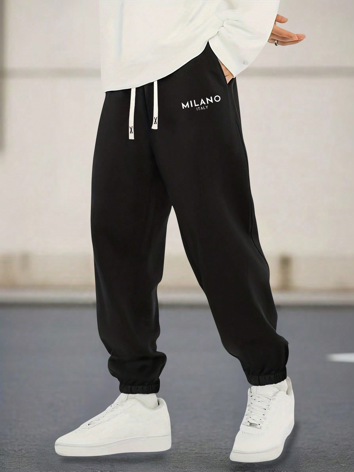 Calça Masculina Jogger Milano Com Estilo Minimalista Preto / PP Calça Masculina Jogger Milano Com Estilo Minimalista