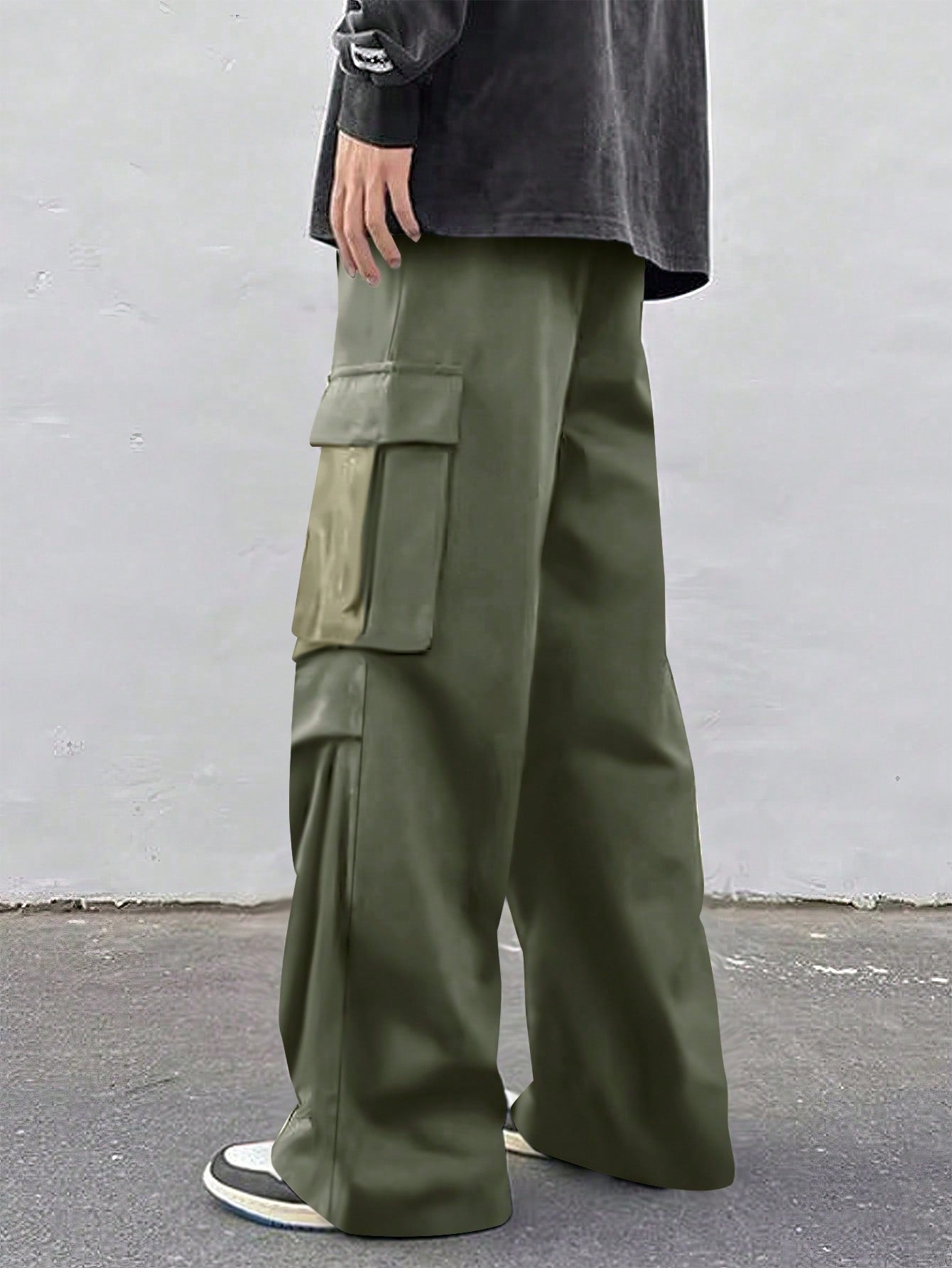 Calça Masculina Cargo Casual Múltiplos Bolsos E Corte Confortável Calça Masculina Cargo Casual Múltiplos Bolsos E Corte