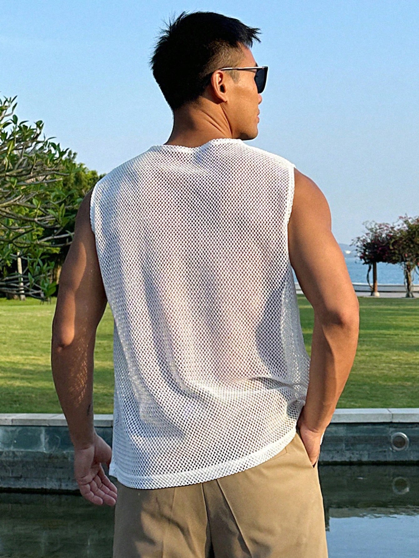 Camiseta Regata Masculina Tecido Tela Estilo Casual Camiseta Regata Masculina Tecido Tela Estilo Casual