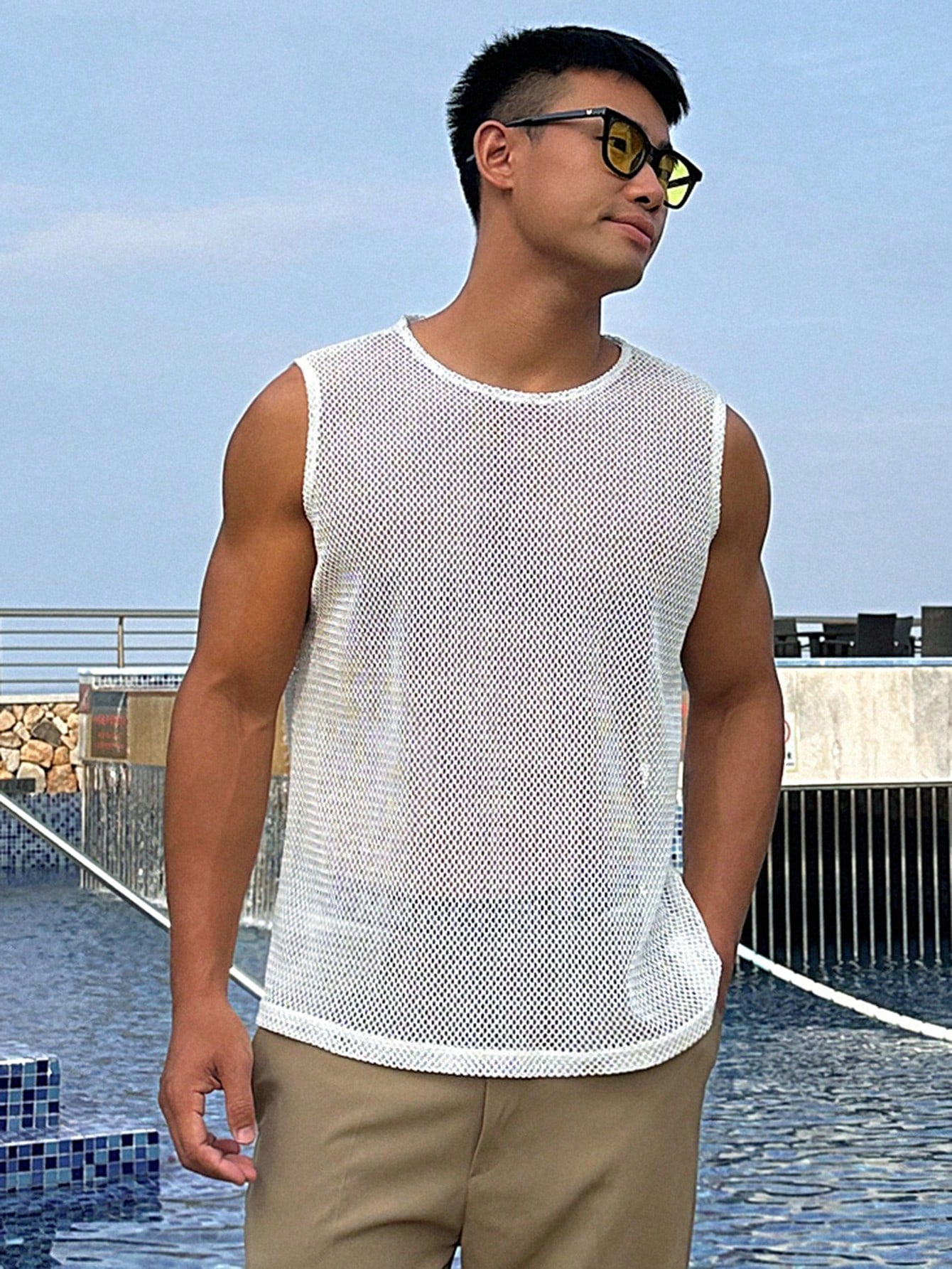 Camiseta Regata Masculina Tecido Tela Estilo Casual Camiseta Regata Masculina Tecido Tela Estilo Casual