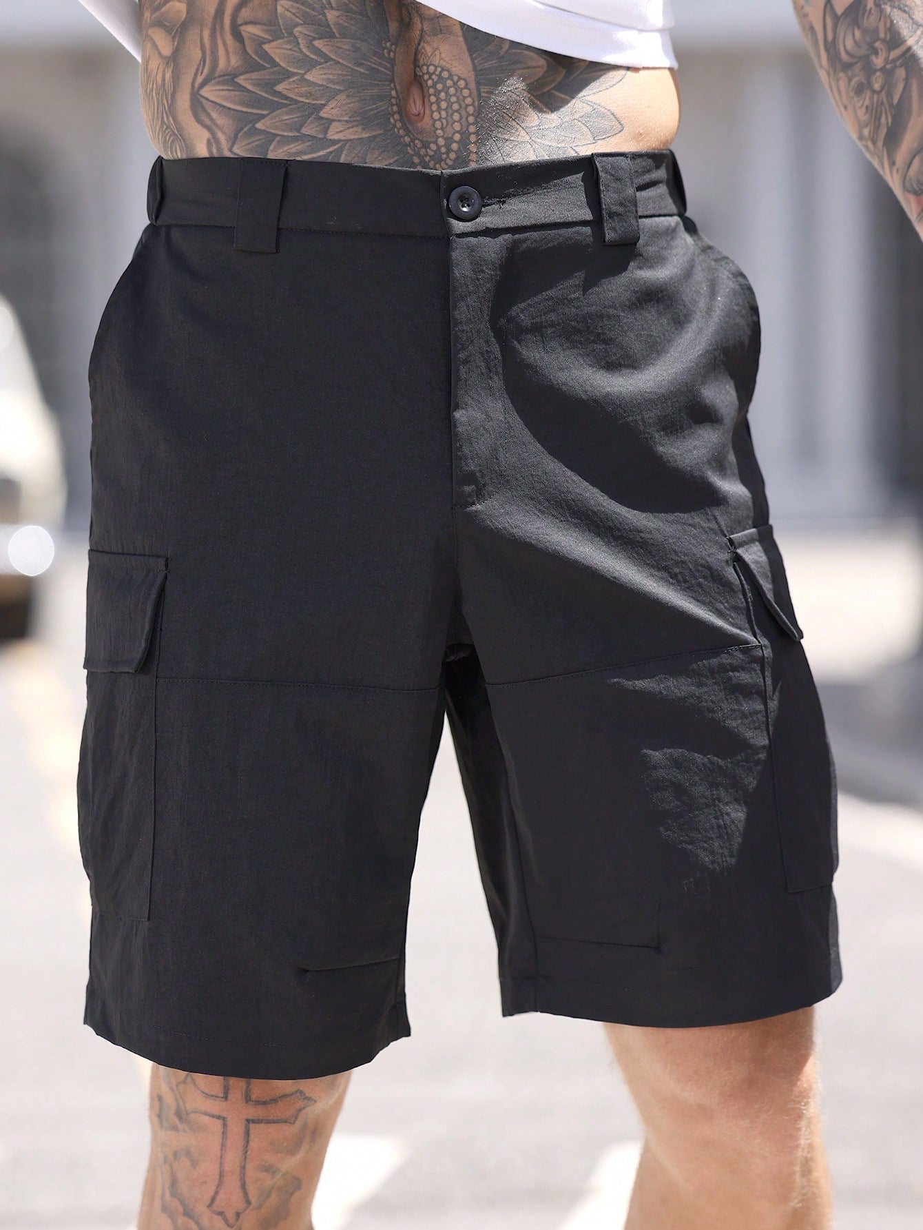 Shorts Masculino Cargo Com Bolsos Estilo Urbano Shorts Masculino Cargo Com Bolsos Estilo Urbano