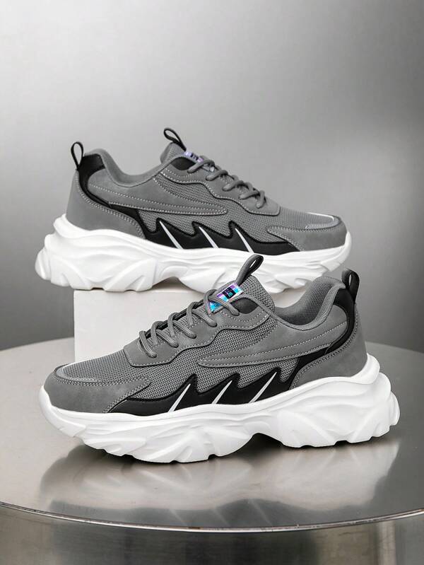 Tênis Masculino Chunky Casual Respirável Leve Confortável Tênis Masculino Chunky Casual Respirável Leve Confortável