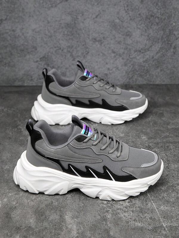 Tênis Masculino Chunky Casual Respirável Leve Confortável Tênis Masculino Chunky Casual Respirável Leve Confortável