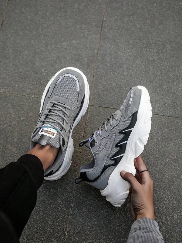 Tênis Masculino Chunky Casual Respirável Leve Confortável Tênis Masculino Chunky Casual Respirável Leve Confortável